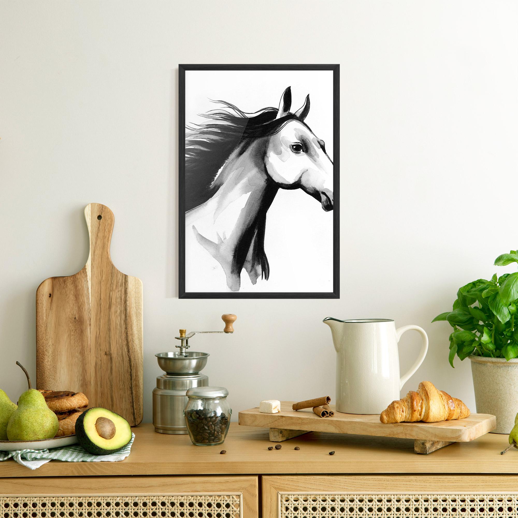 Plakat w Ramie Ink Watercolor Horse mockup 8