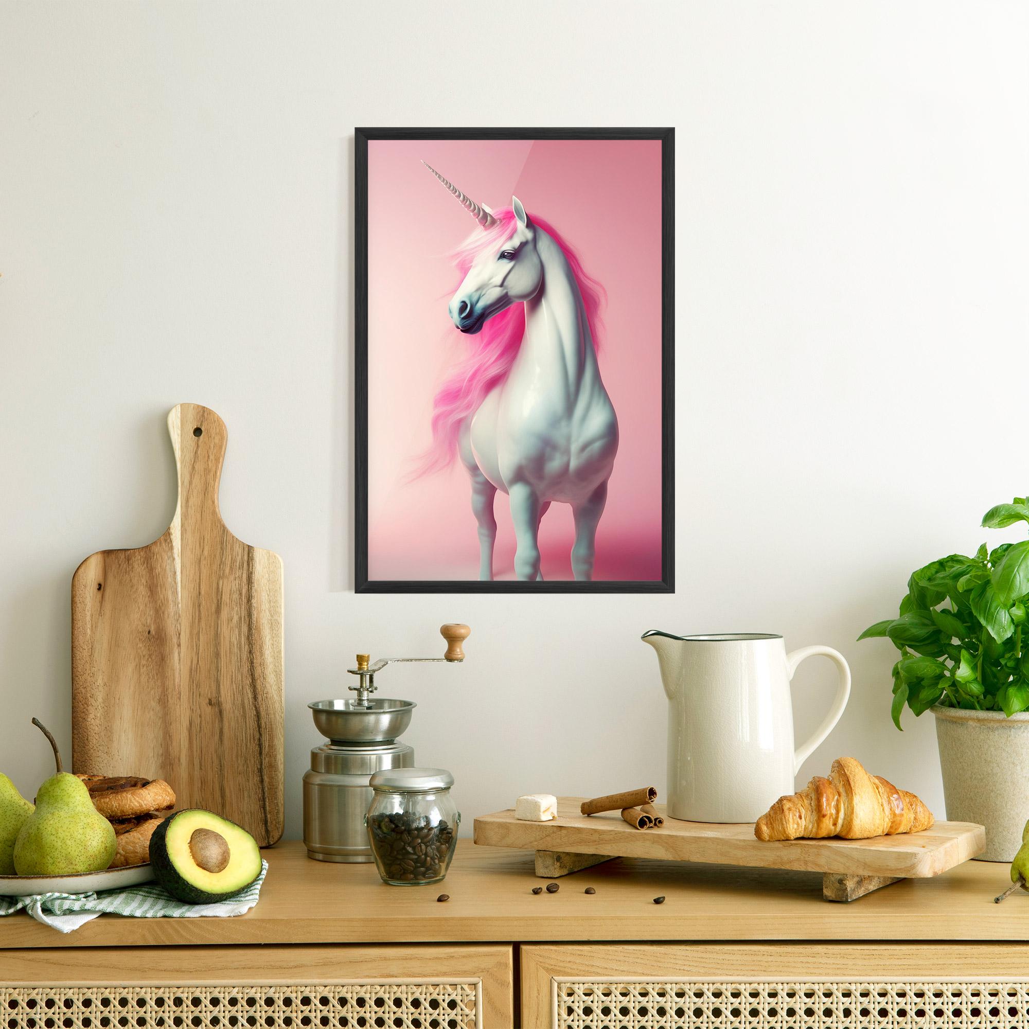 Plakat w Ramie Pink Unicorn mockup 8