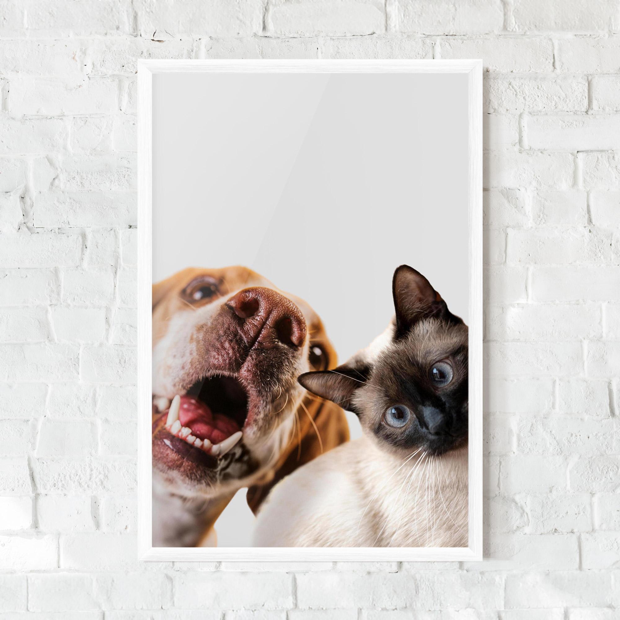 Plakat w Ramie Cute Pet Collage mockup 0