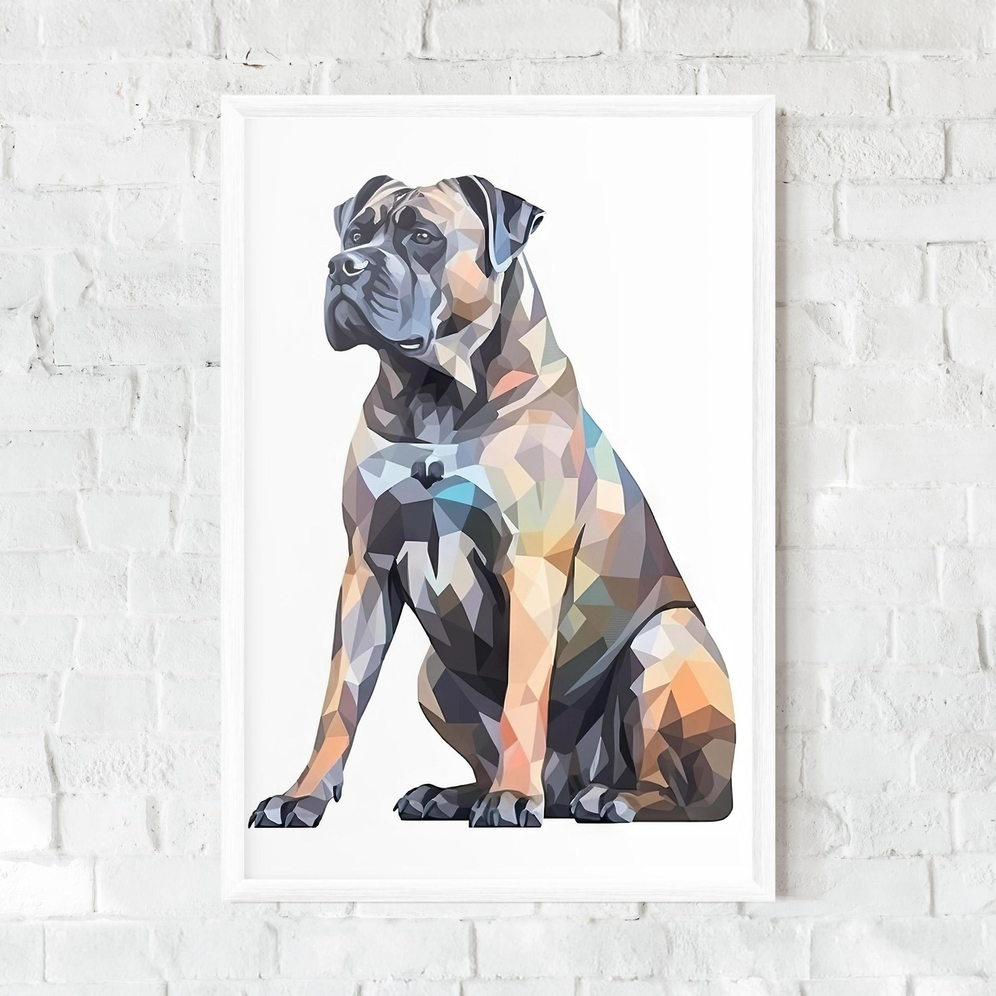 Plakat w Ramie Watercolor Cane Corso mockup 0