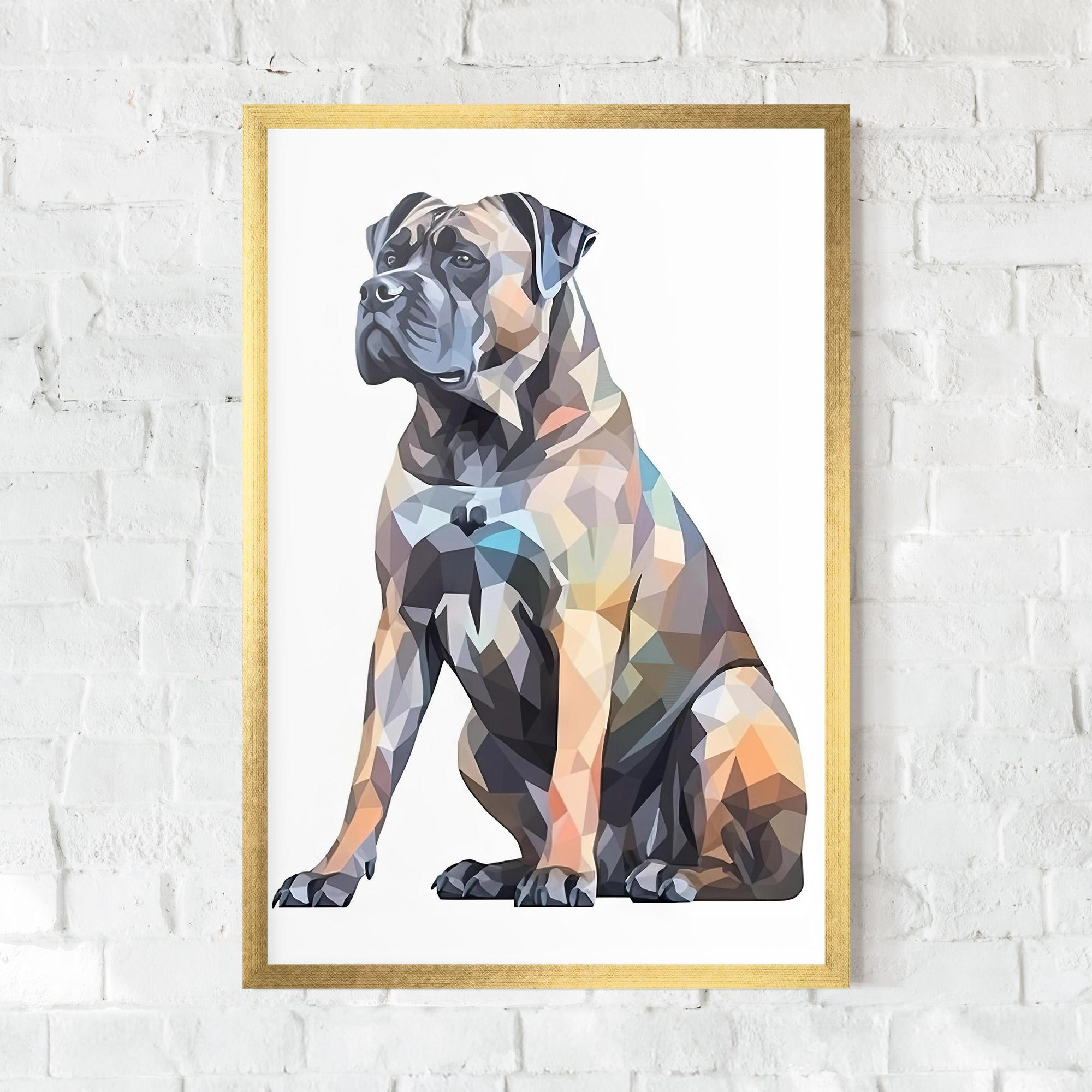 Plakat w Ramie Watercolor Cane Corso mockup 0
