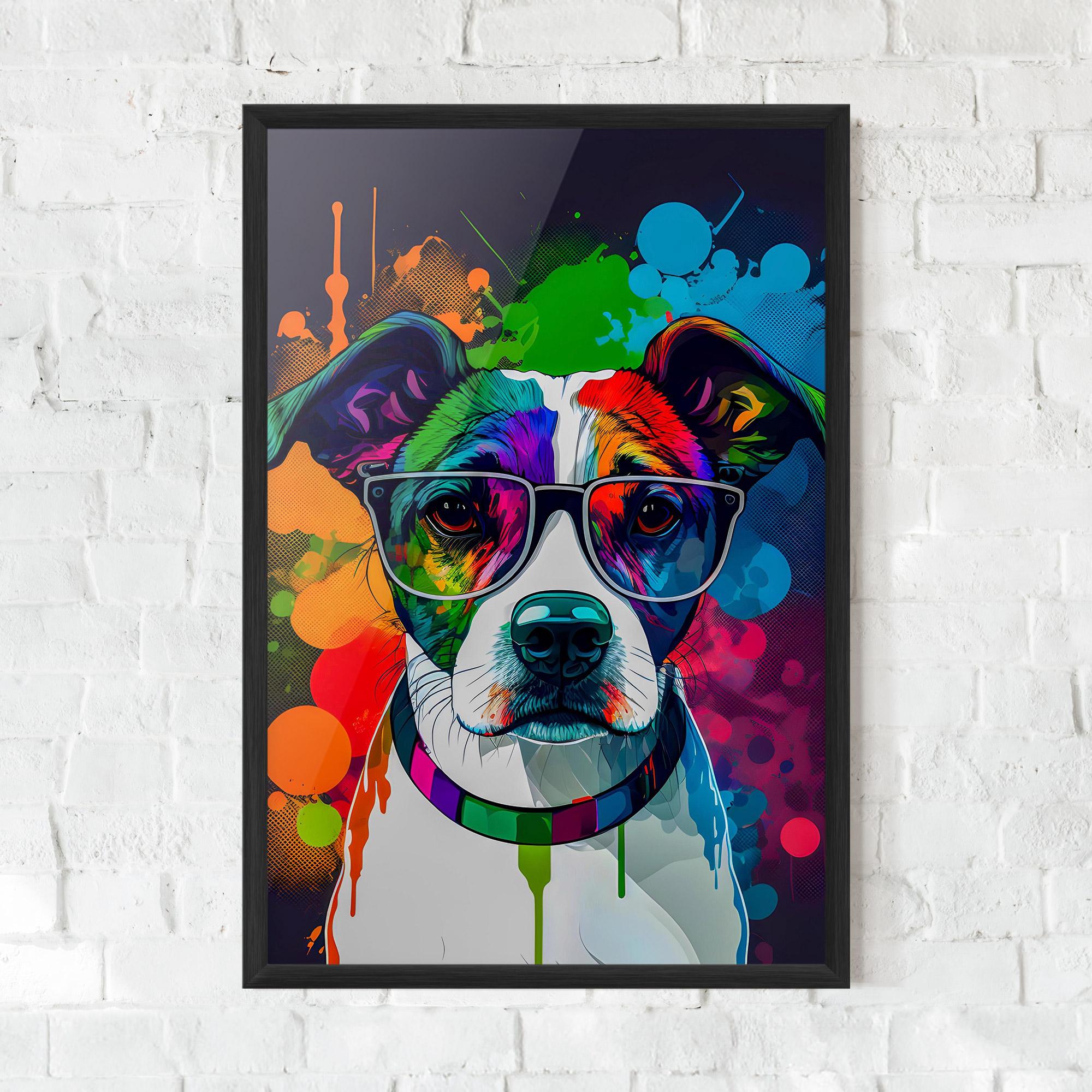 Plakat w Ramie Colorful Dog mockup 0