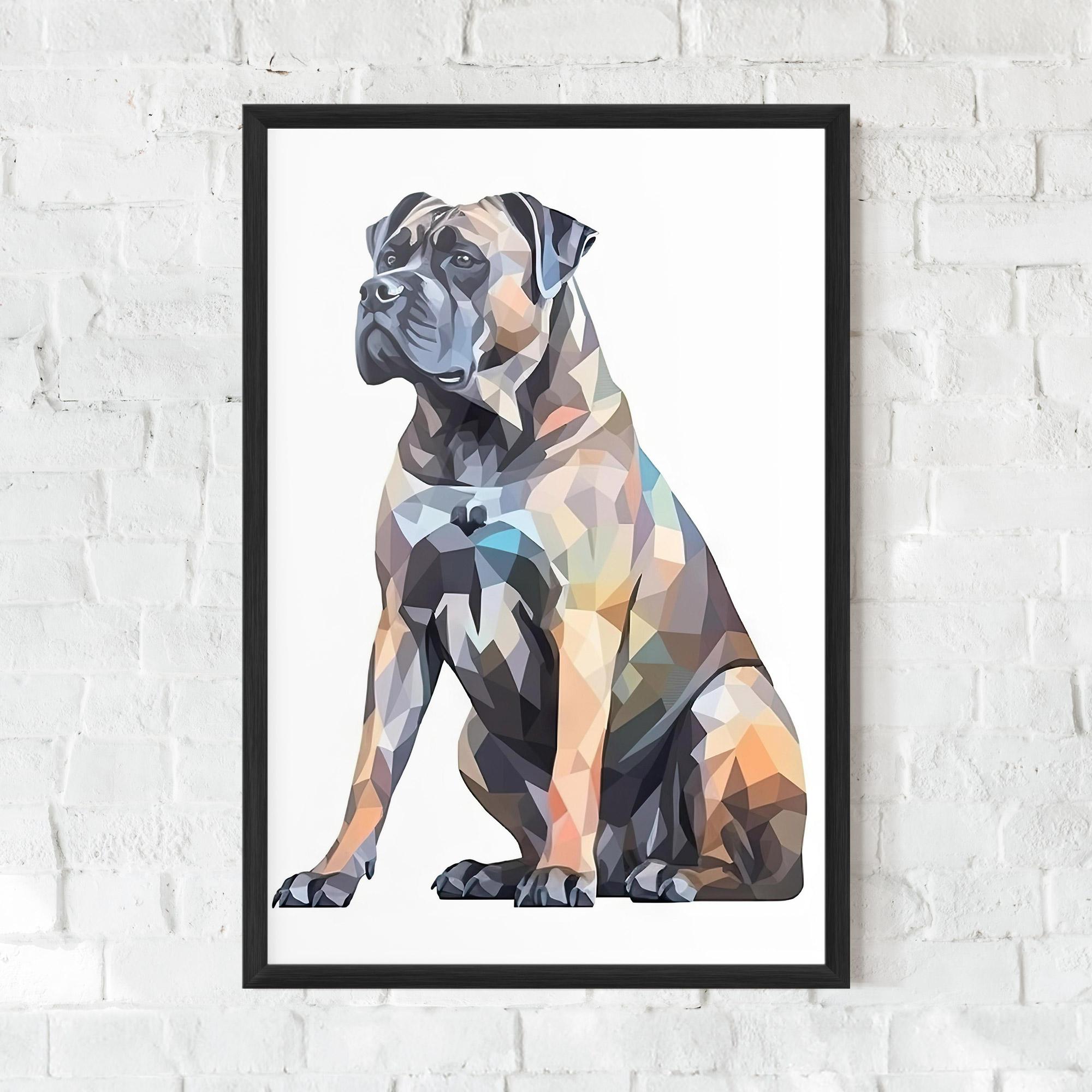 Plakat w Ramie Watercolor Cane Corso mockup 0