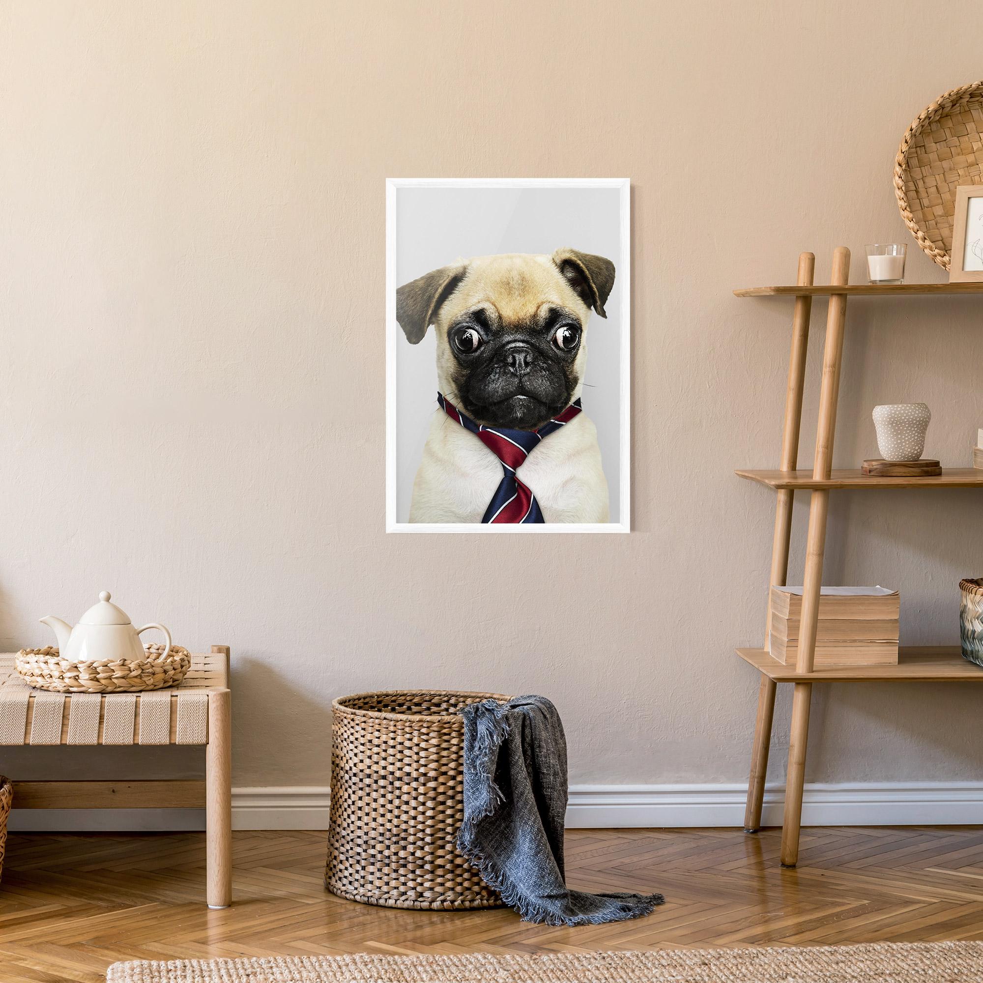 Plakat w Ramie Business Pug mockup 9