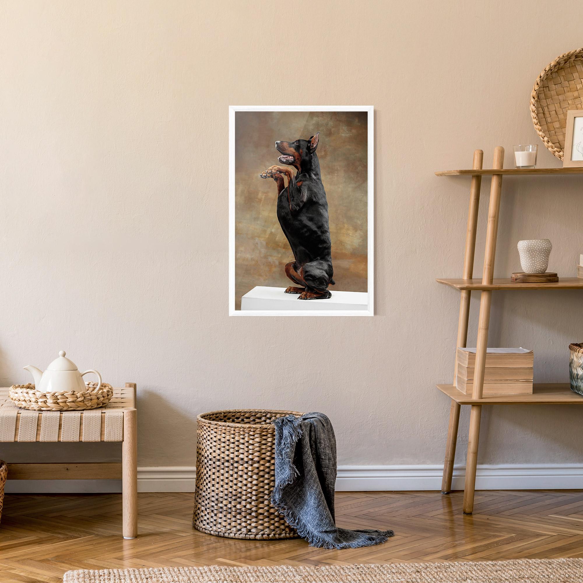 Plakat w Ramie Doberman Standing mockup 9