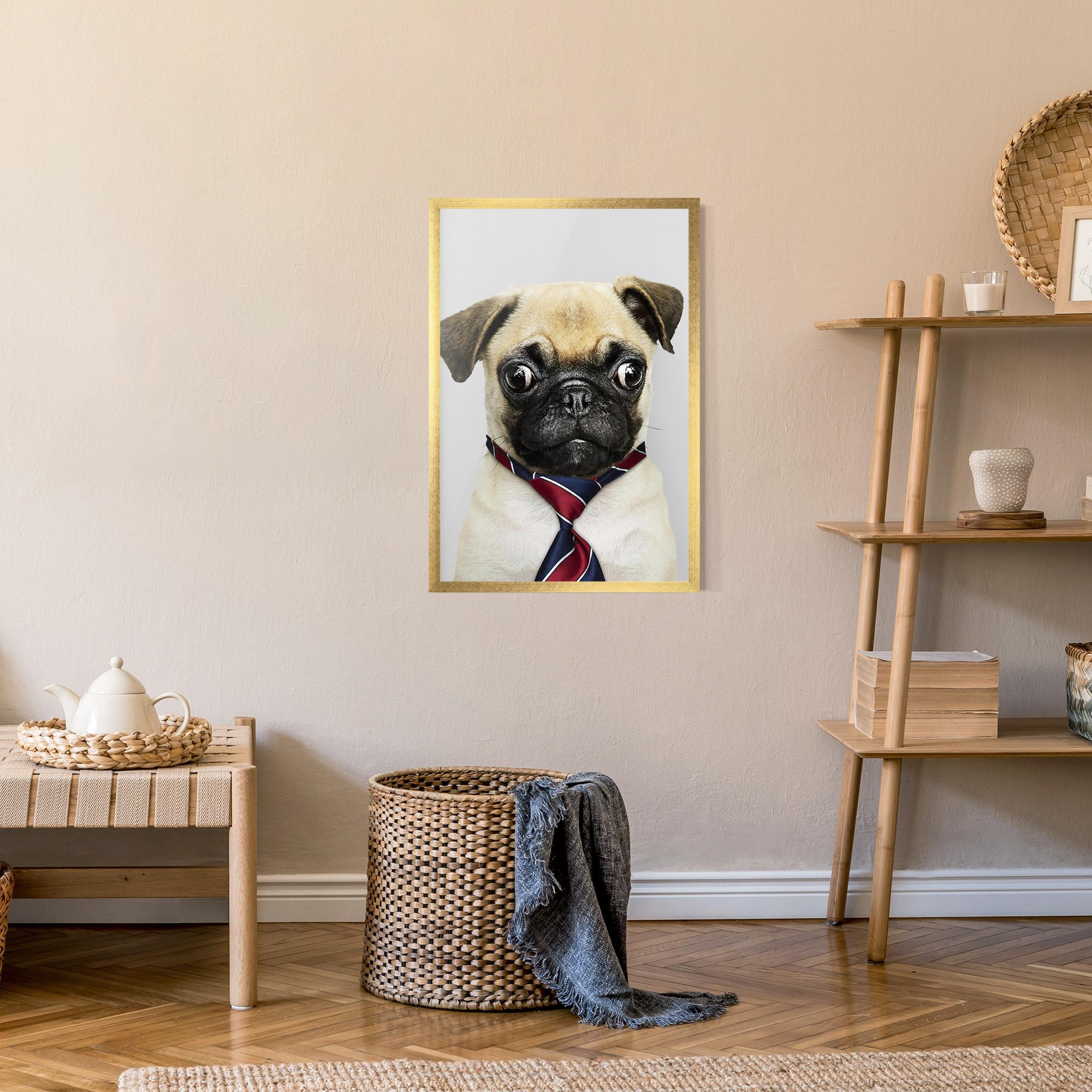 Plakat w Ramie Business Pug mockup 9