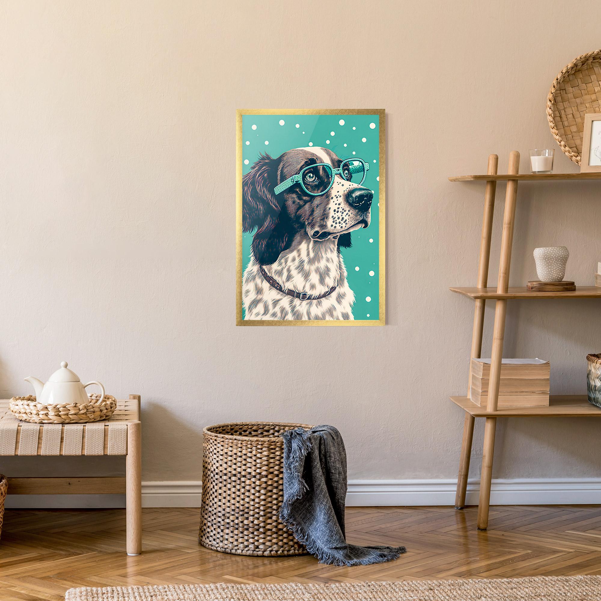 Plakat w Ramie Vintage Dog mockup 9