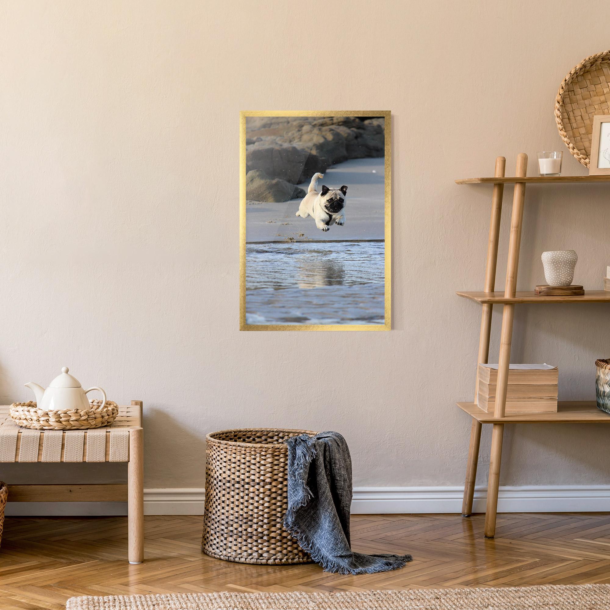 Plakat w Ramie Water Pug mockup 9