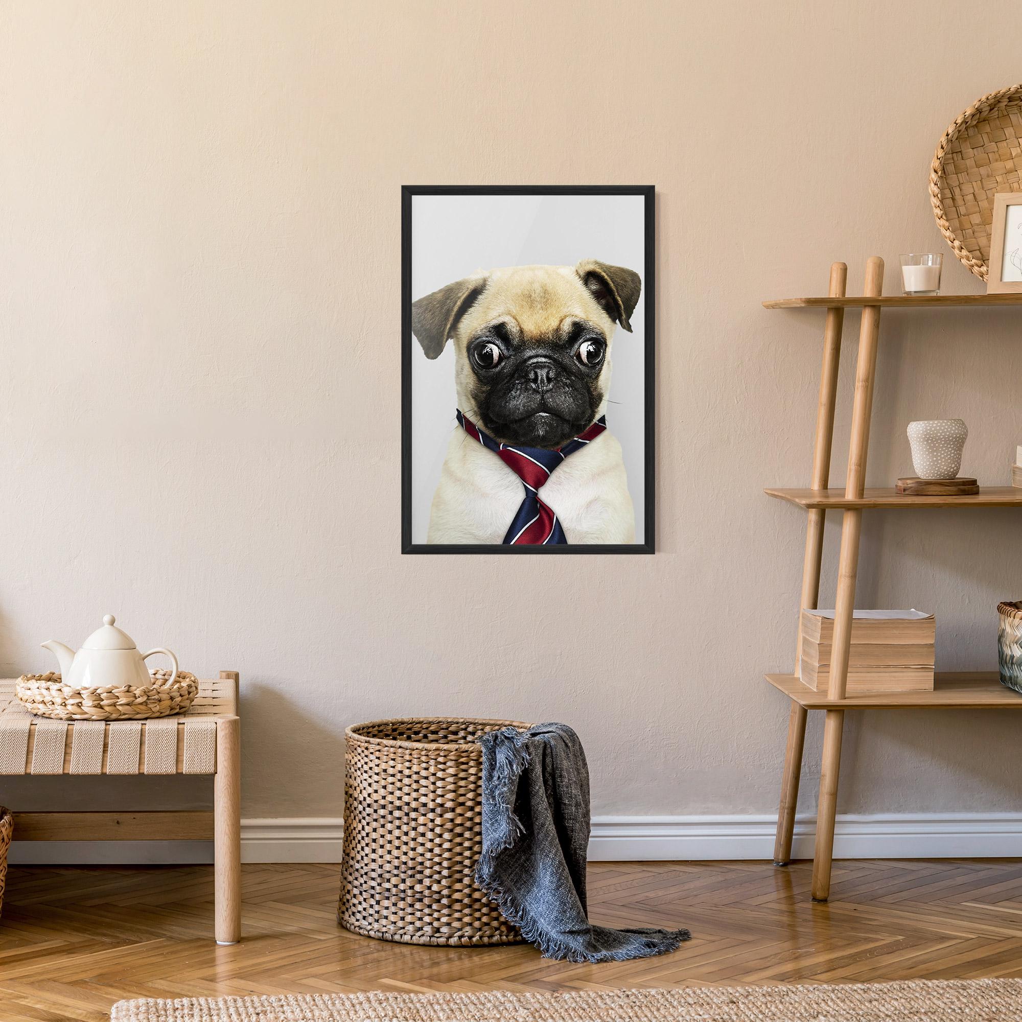 Plakat w Ramie Business Pug mockup 9