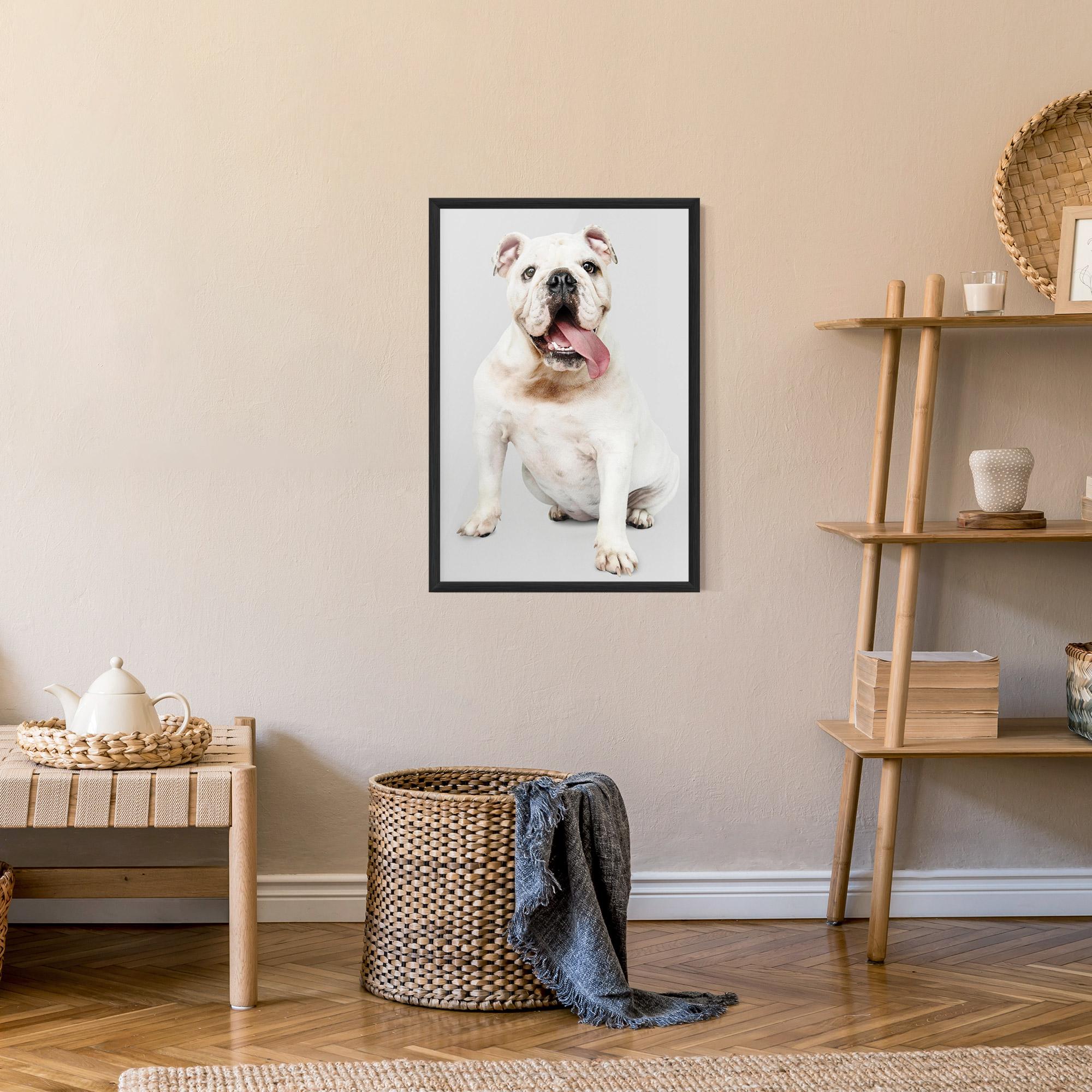 Plakat w Ramie Happy White Dog mockup 9