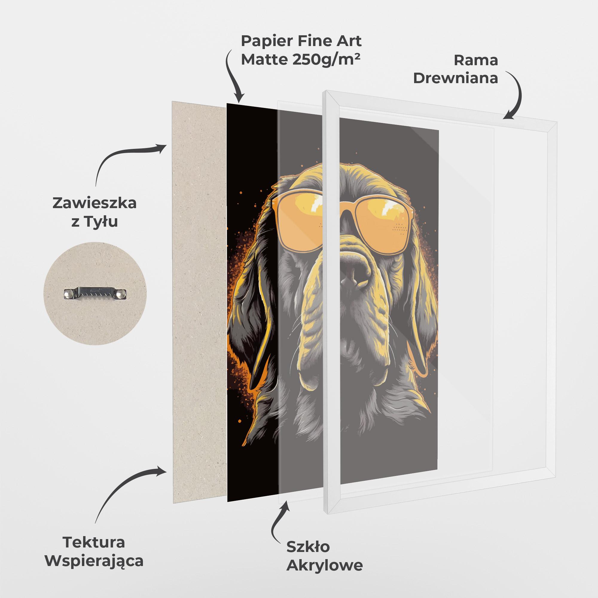 Plakat w Ramie Coolest Dog mockup 1