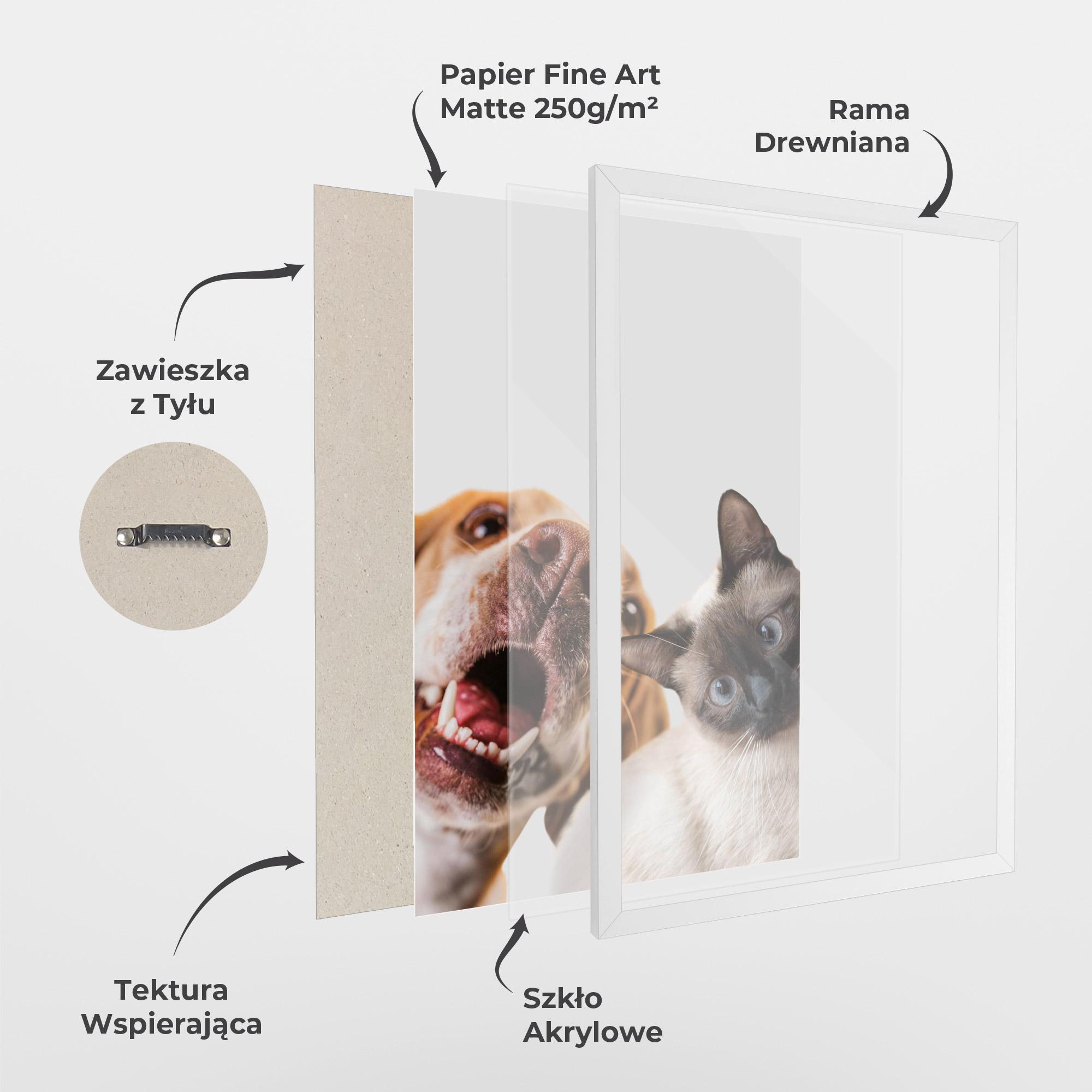 Plakat w Ramie Cute Pet Collage mockup 1