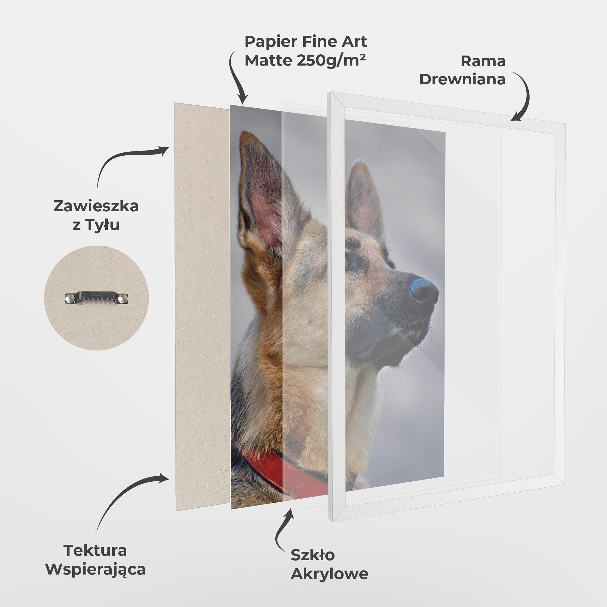 Plakat w Ramie German Shepherd mockup 1