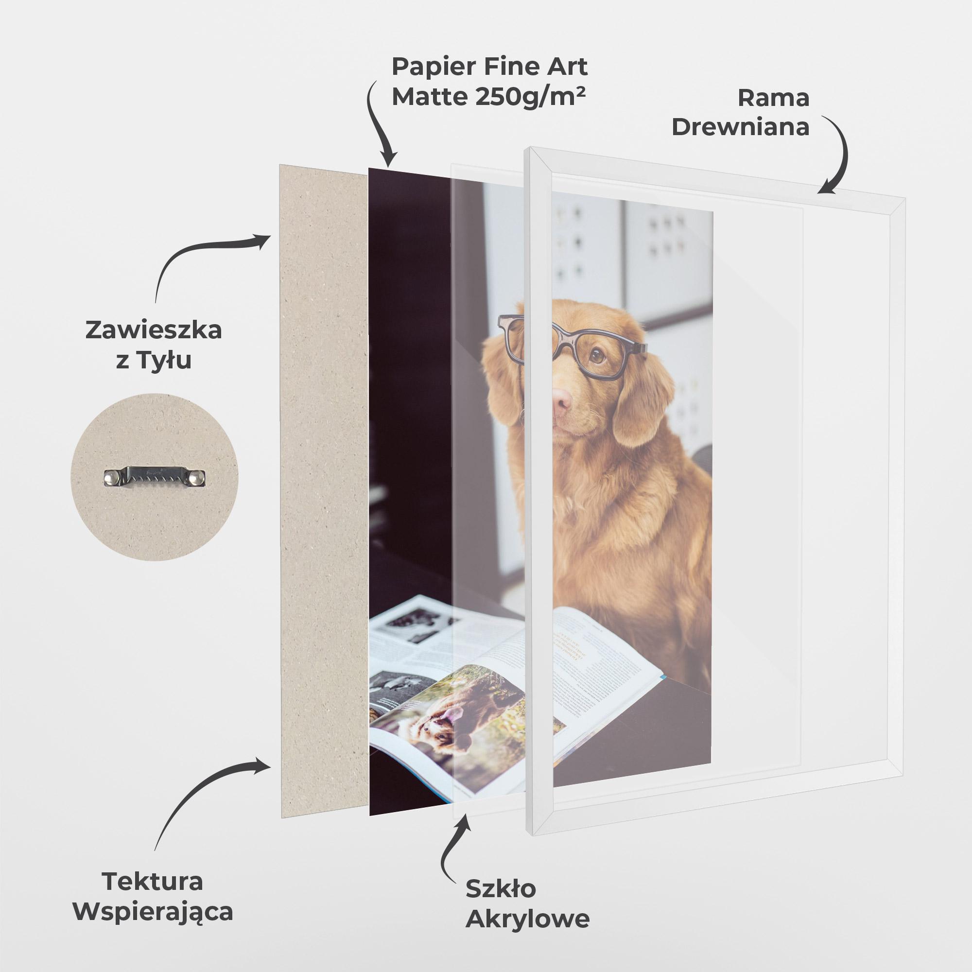 Plakat w Ramie Learning Dog mockup 1