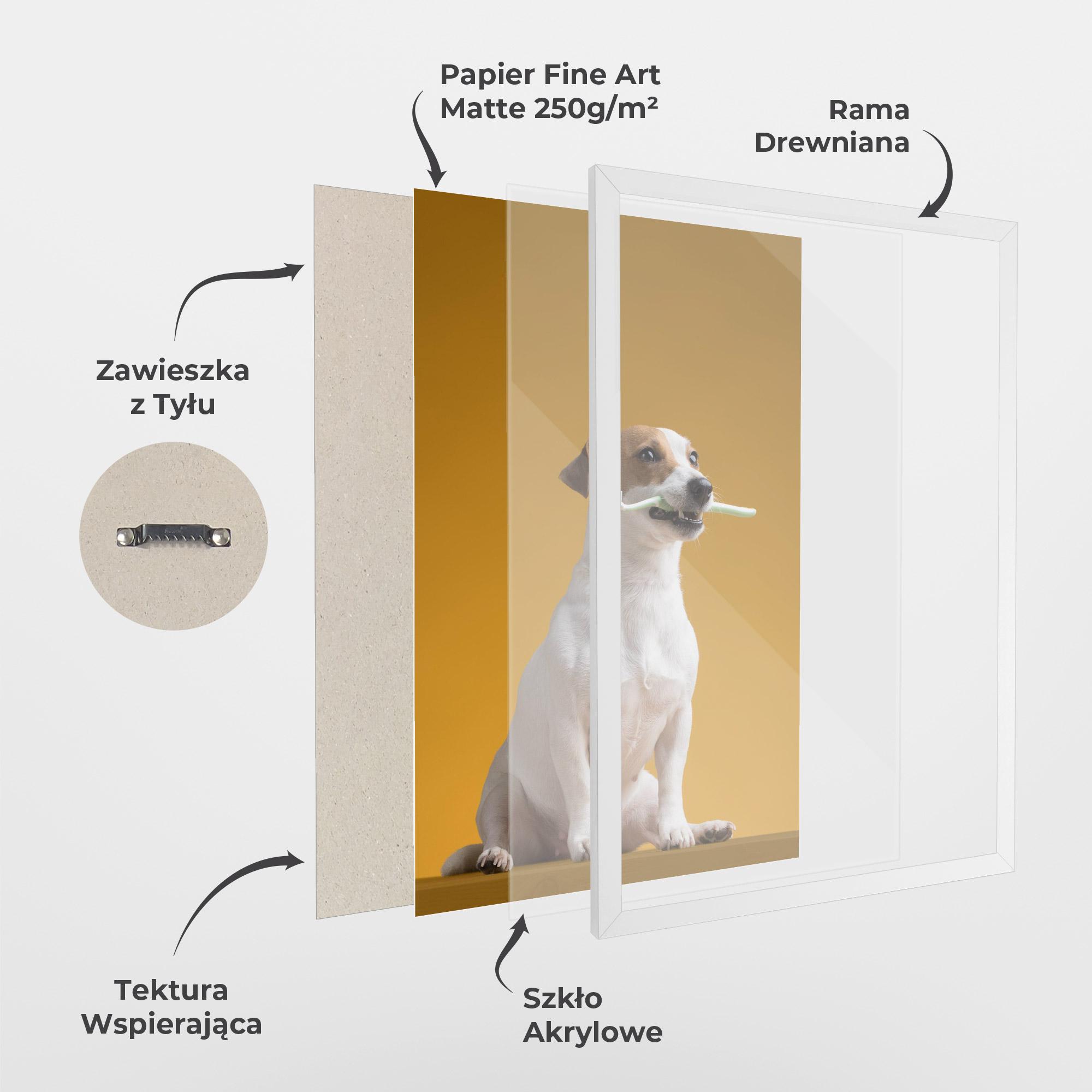 Plakat w Ramie Toothbrush Dog mockup 1