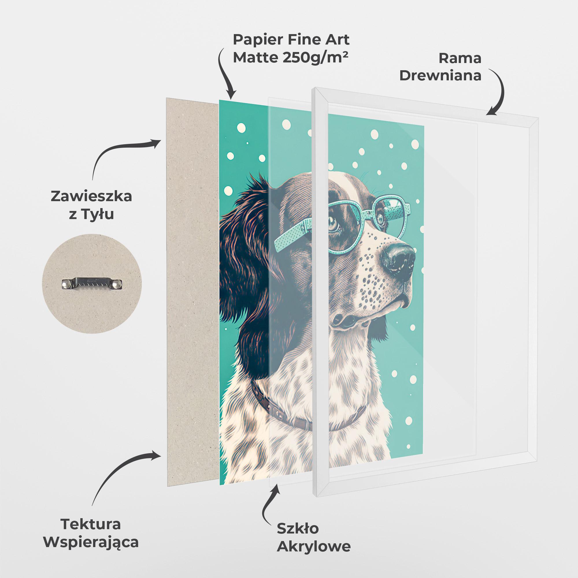 Plakat w Ramie Vintage Dog mockup 1