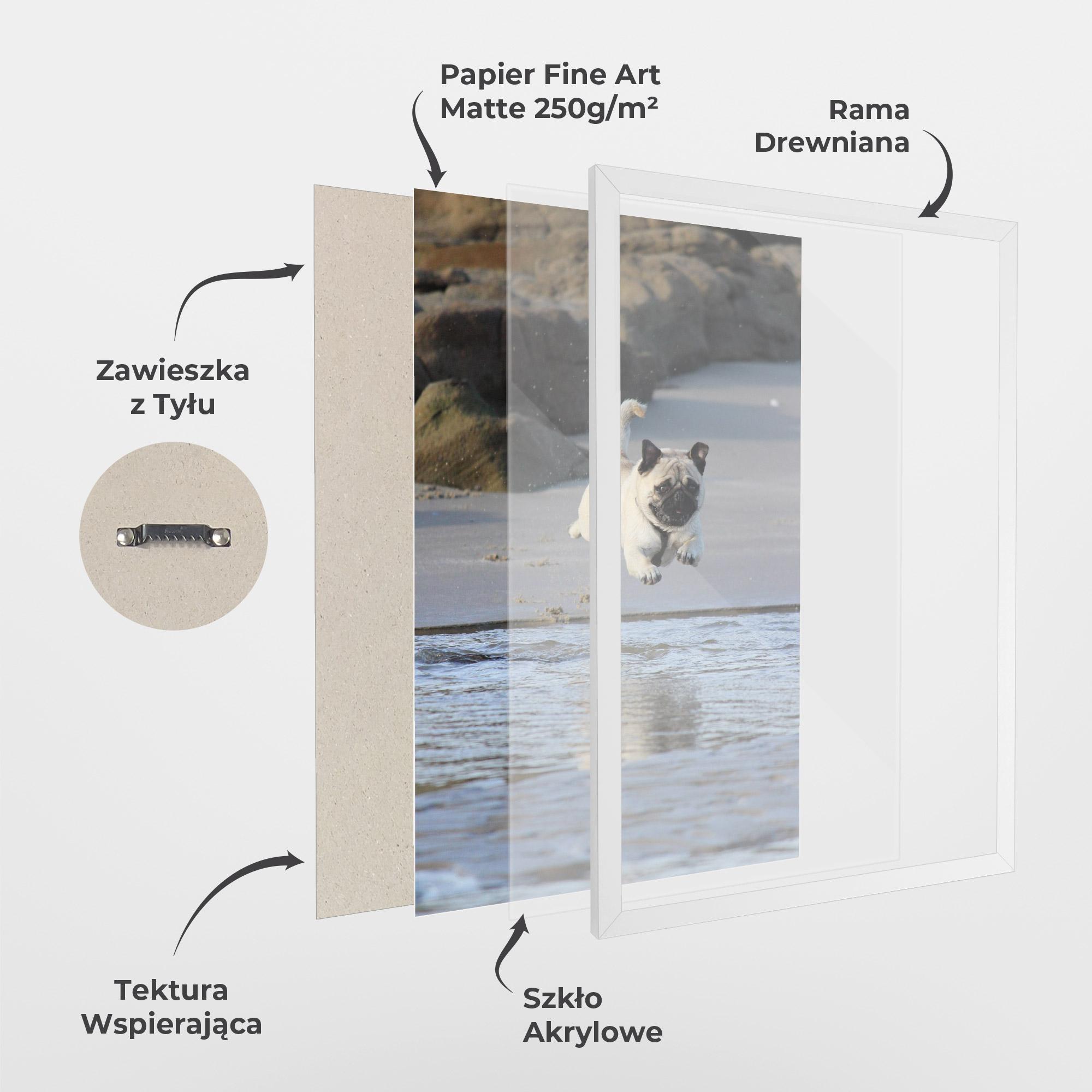 Plakat w Ramie Water Pug mockup 1