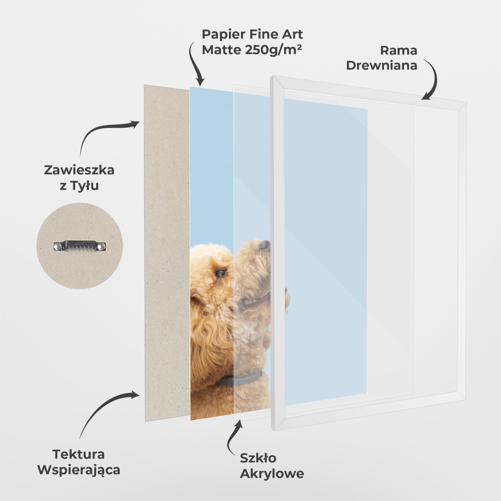 Plakat w Ramie Yellow Cute Dog mockup 1