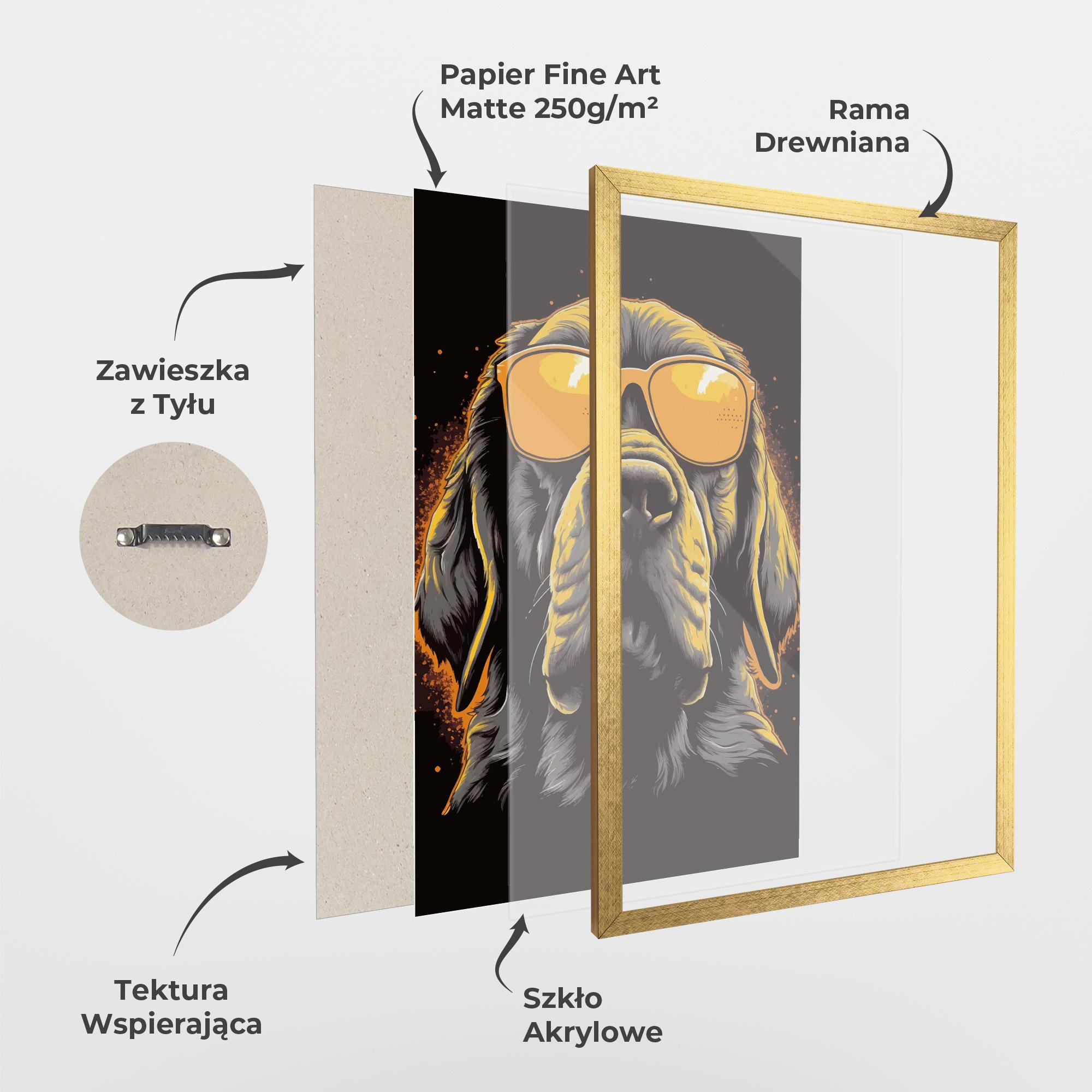 Plakat w Ramie Coolest Dog mockup 1