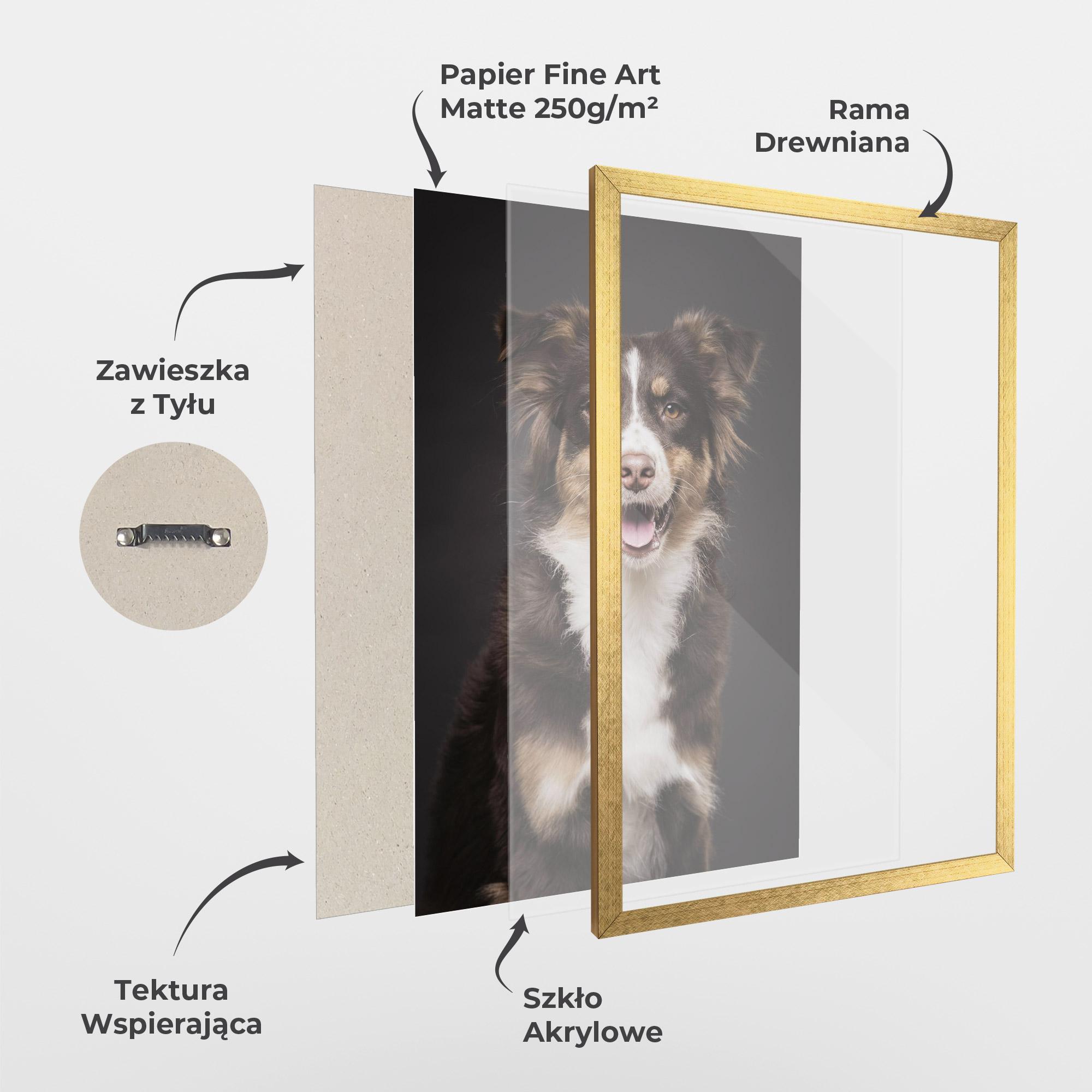 Plakat w Ramie Cute Dog Sitting mockup 1