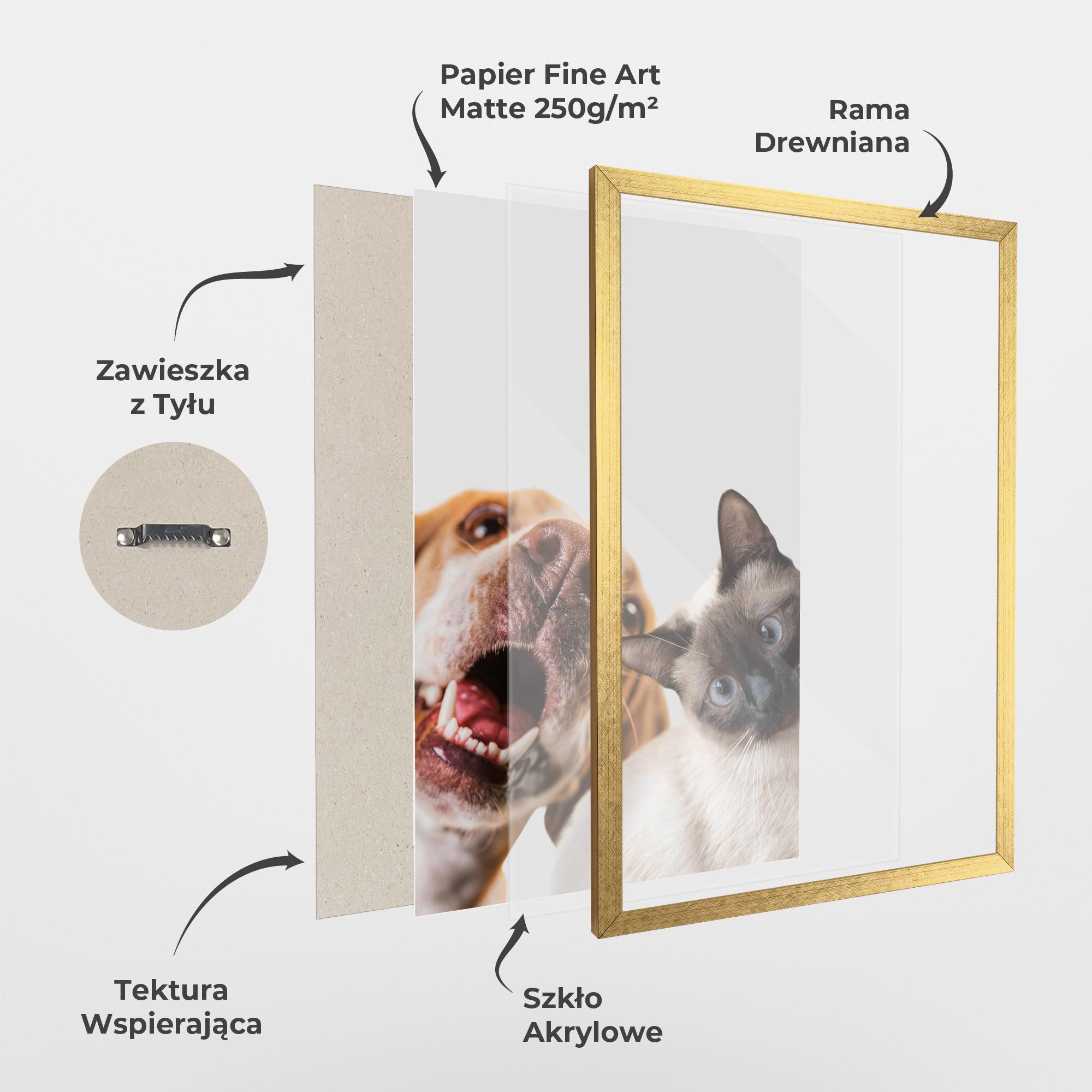 Plakat w Ramie Cute Pet Collage mockup 1