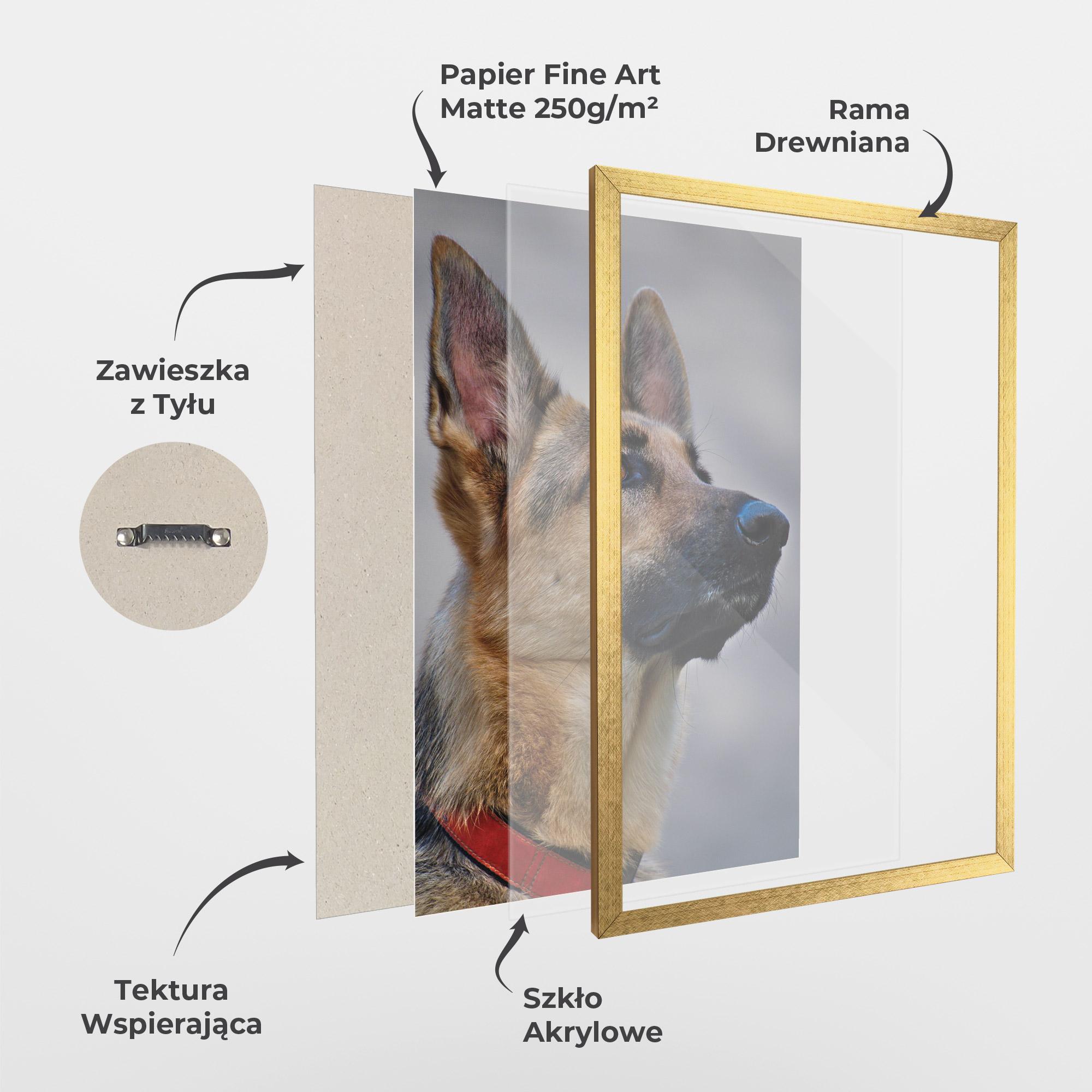 Plakat w Ramie German Shepherd mockup 1