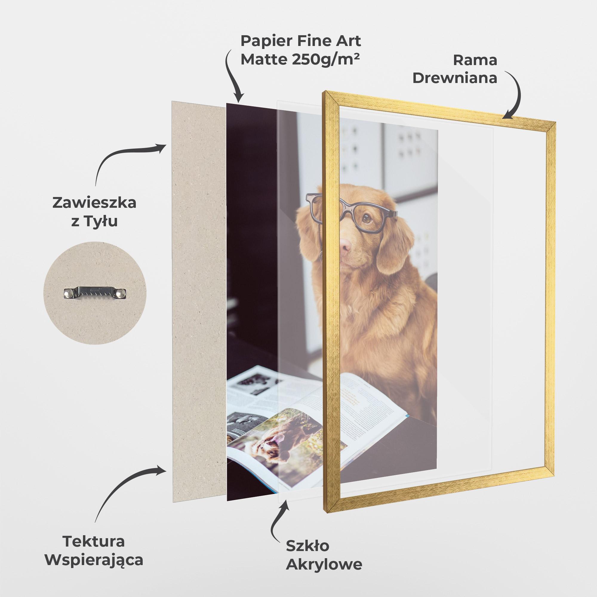 Plakat w Ramie Learning Dog mockup 1