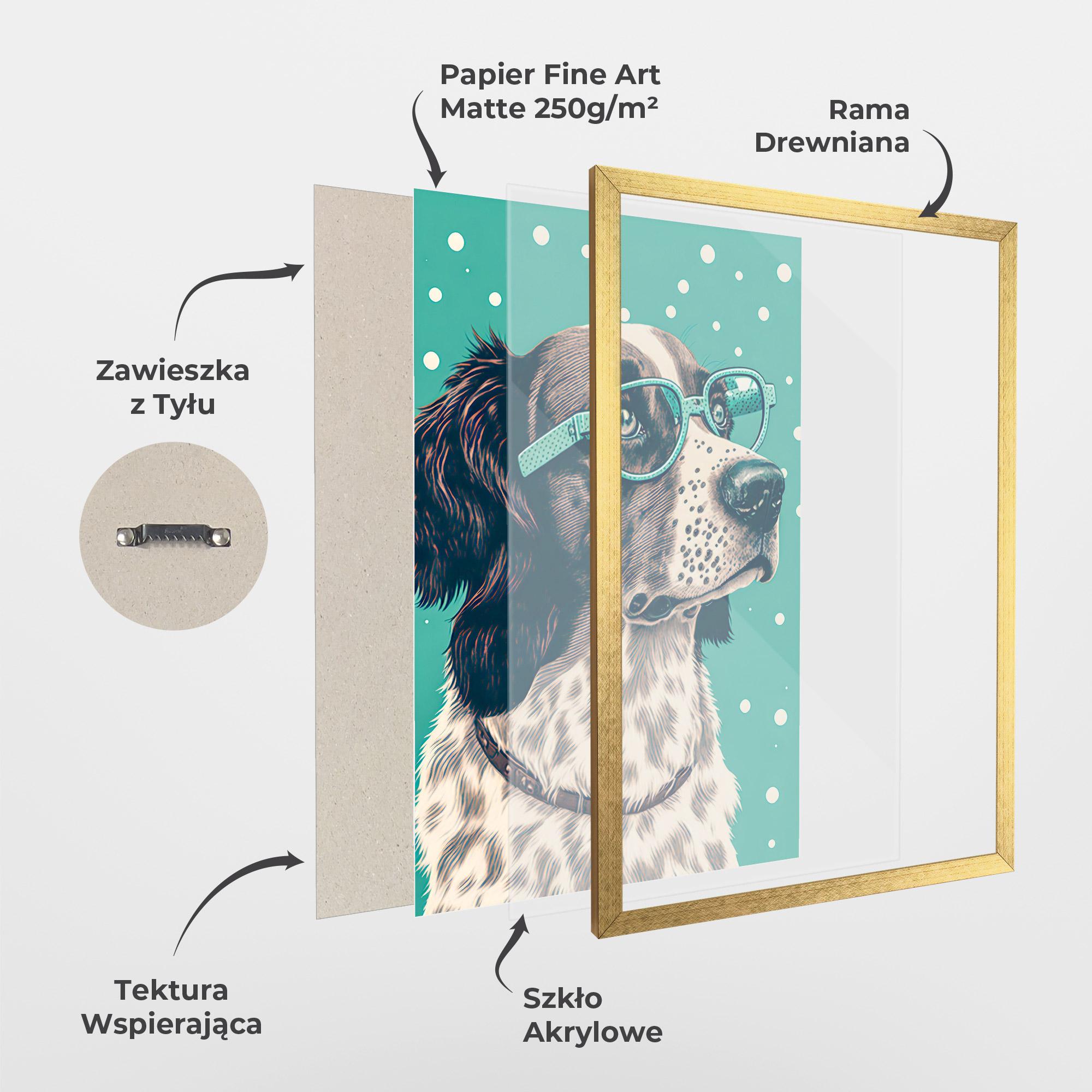 Plakat w Ramie Vintage Dog mockup 1