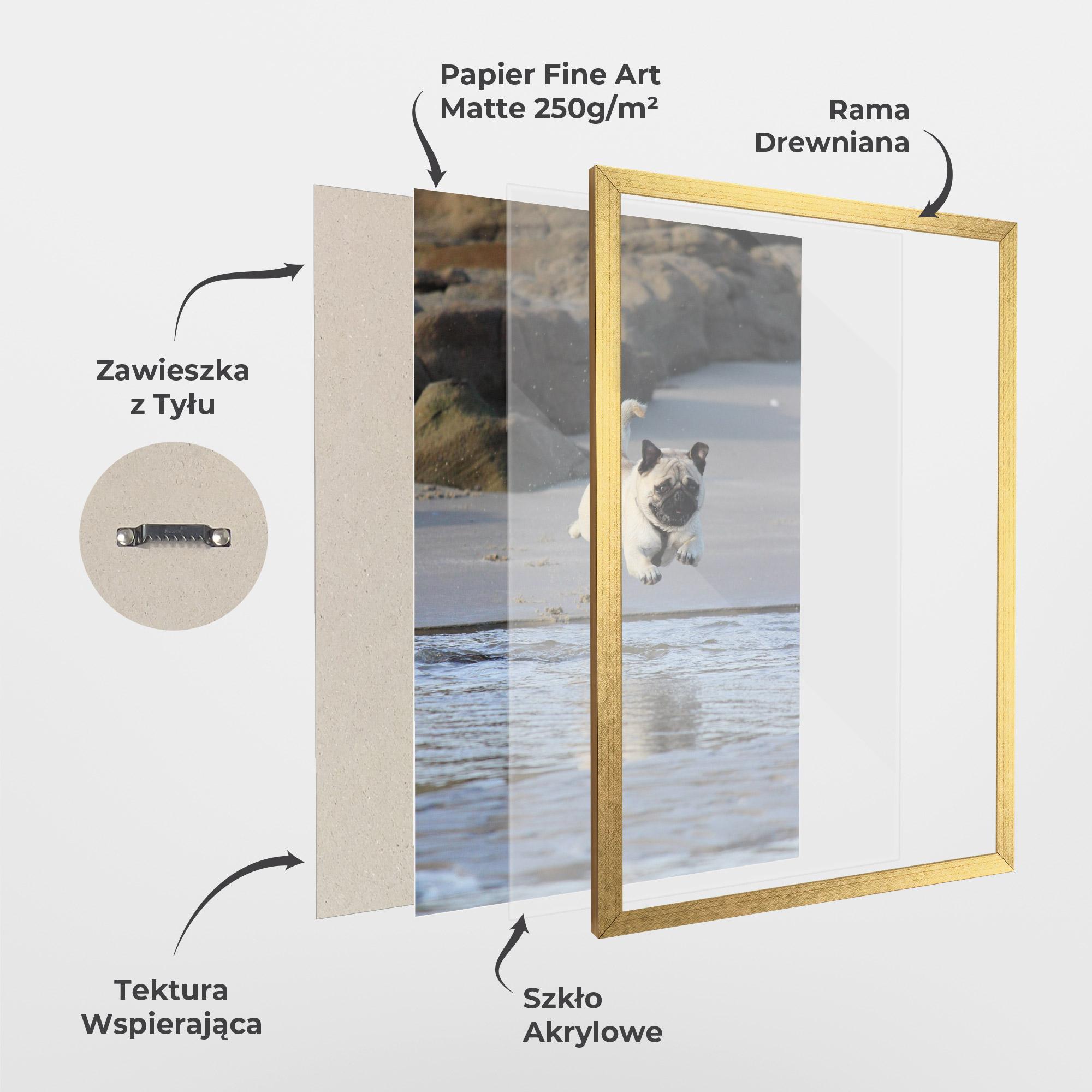 Plakat w Ramie Water Pug mockup 1