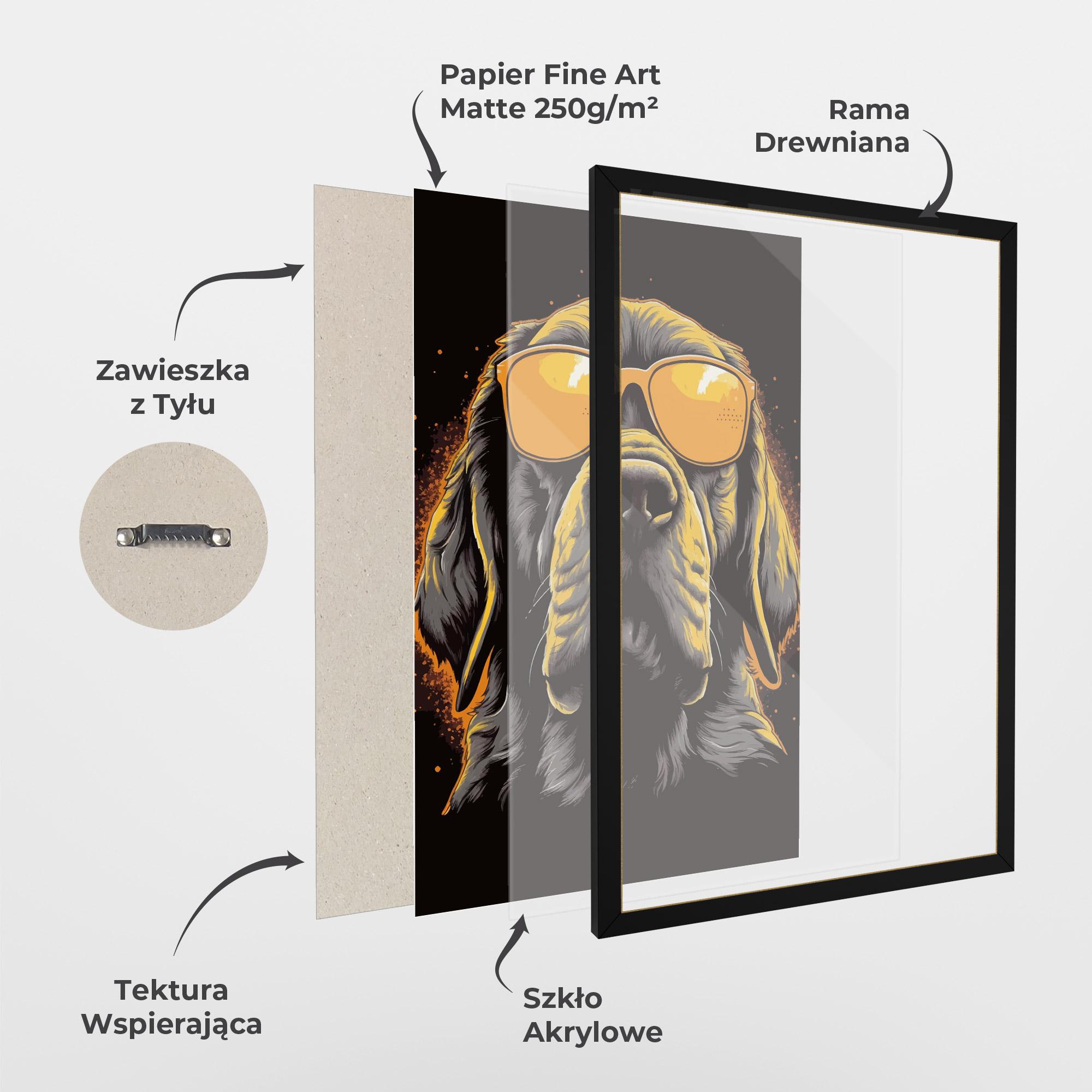 Plakat w Ramie Coolest Dog mockup 1