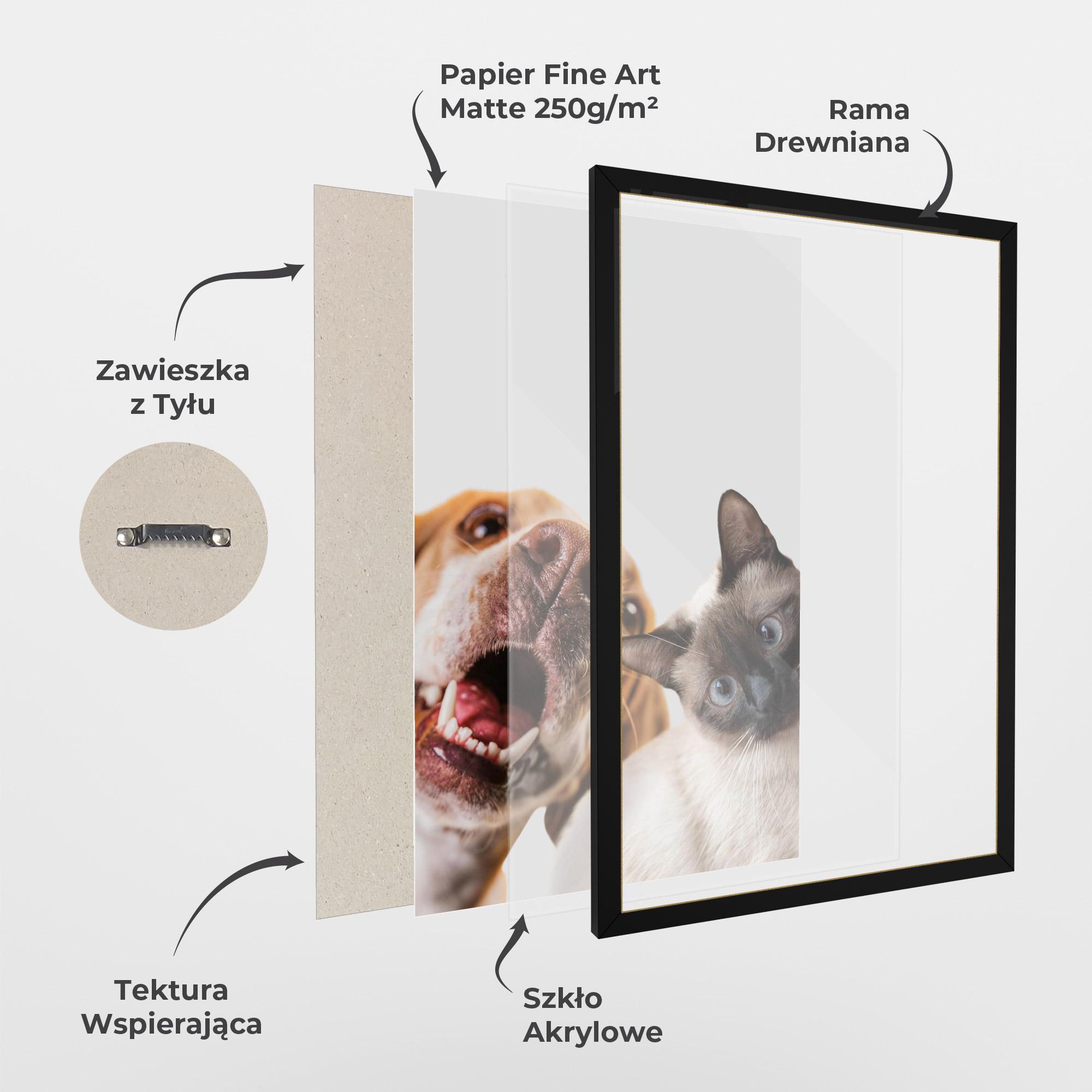 Plakat w Ramie Cute Pet Collage mockup 1