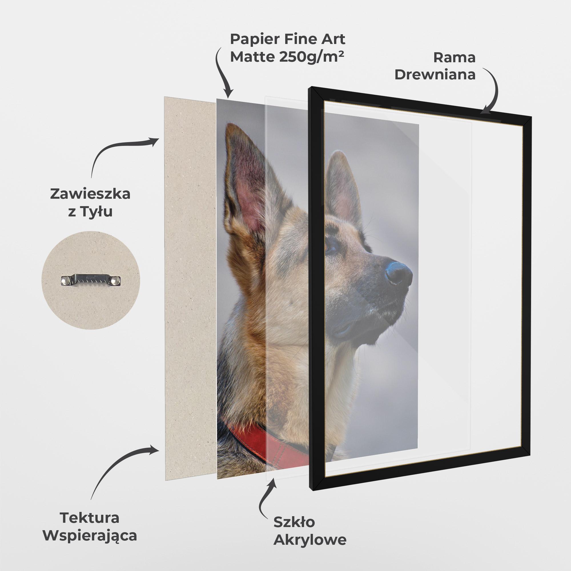 Plakat w Ramie German Shepherd mockup 1