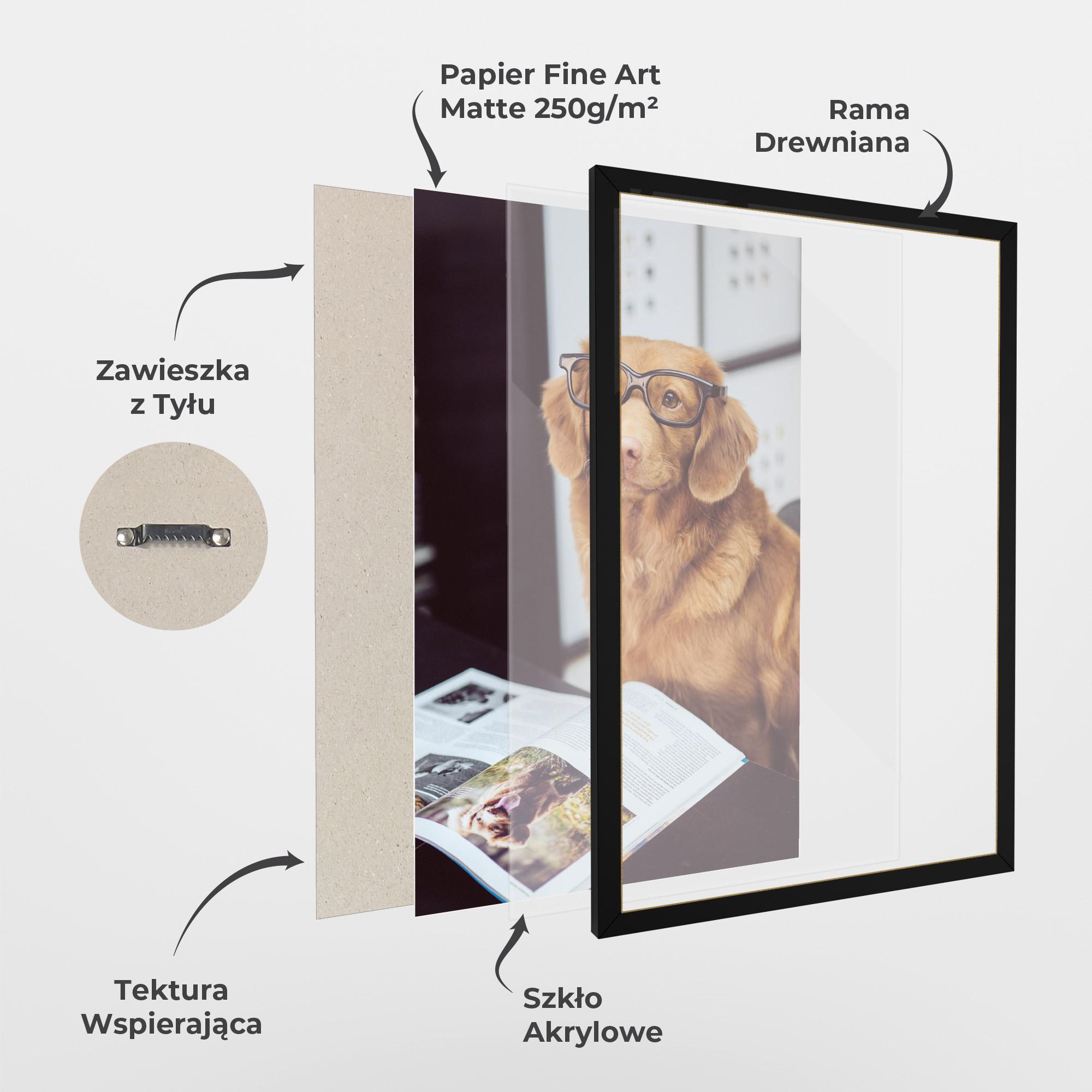 Plakat w Ramie Learning Dog mockup 1