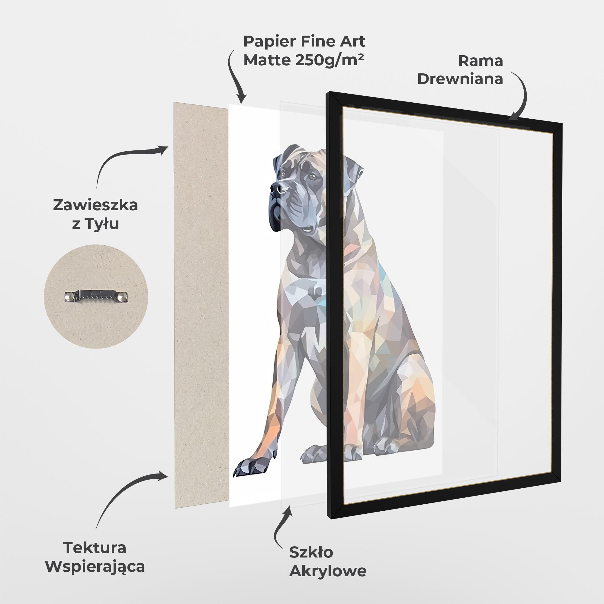 Plakat w Ramie Watercolor Cane Corso mockup 1