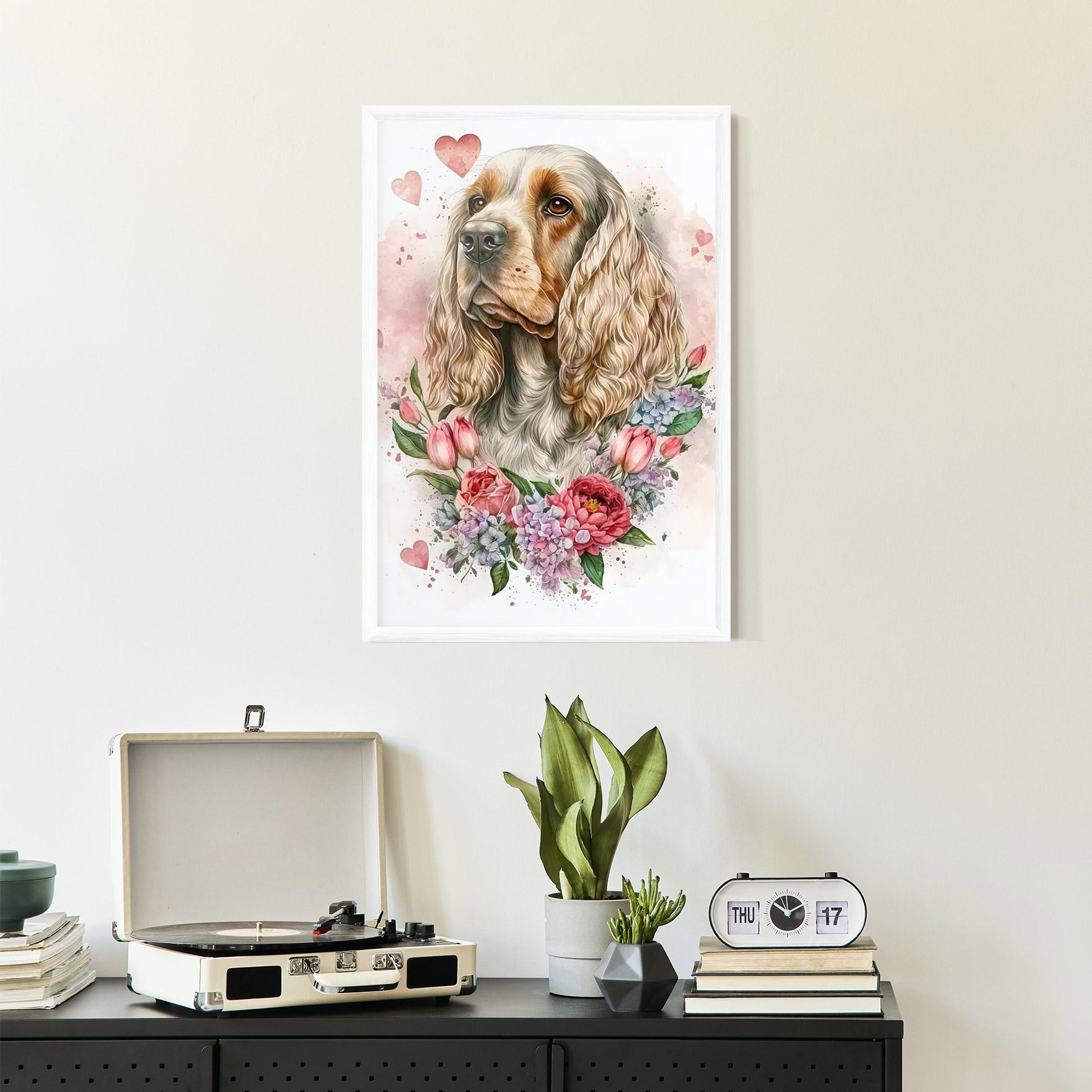 Plakat w Ramie Cute Little Cocker mockup 2