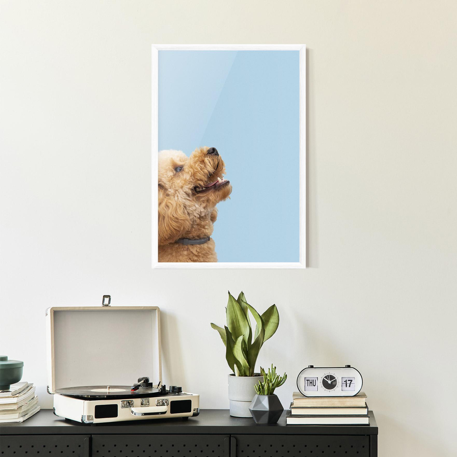 Plakat w Ramie Yellow Cute Dog mockup 2