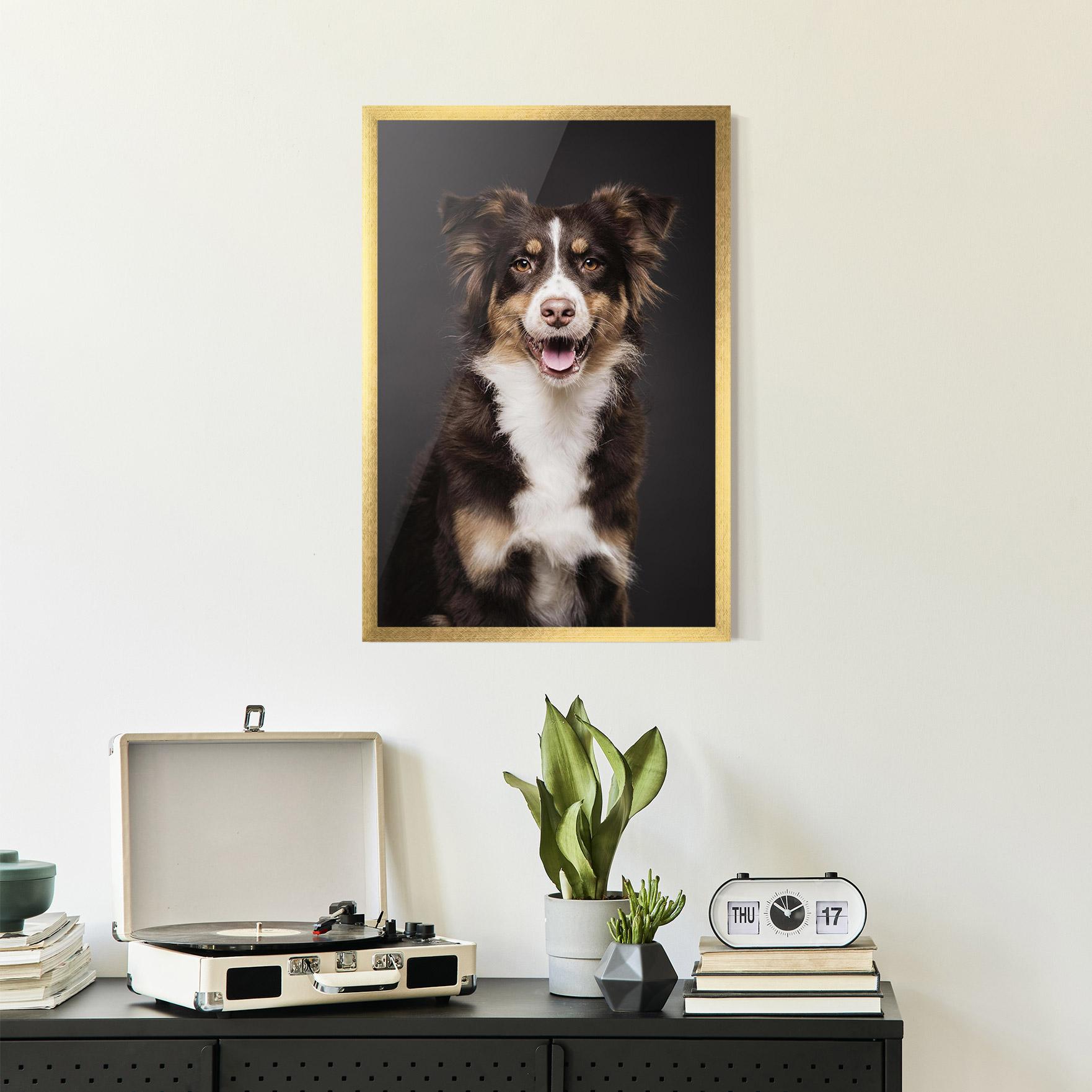 Plakat w Ramie Cute Dog Sitting mockup 2
