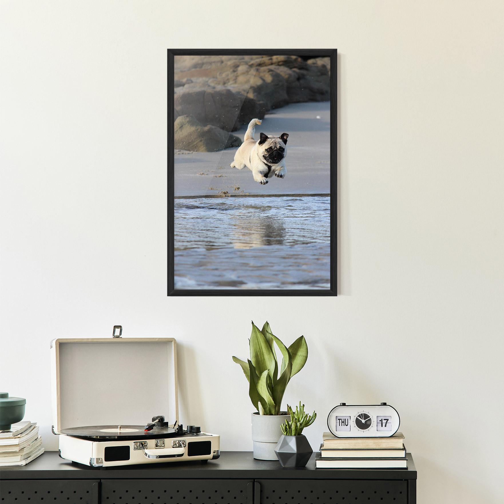 Plakat w Ramie Water Pug mockup 2
