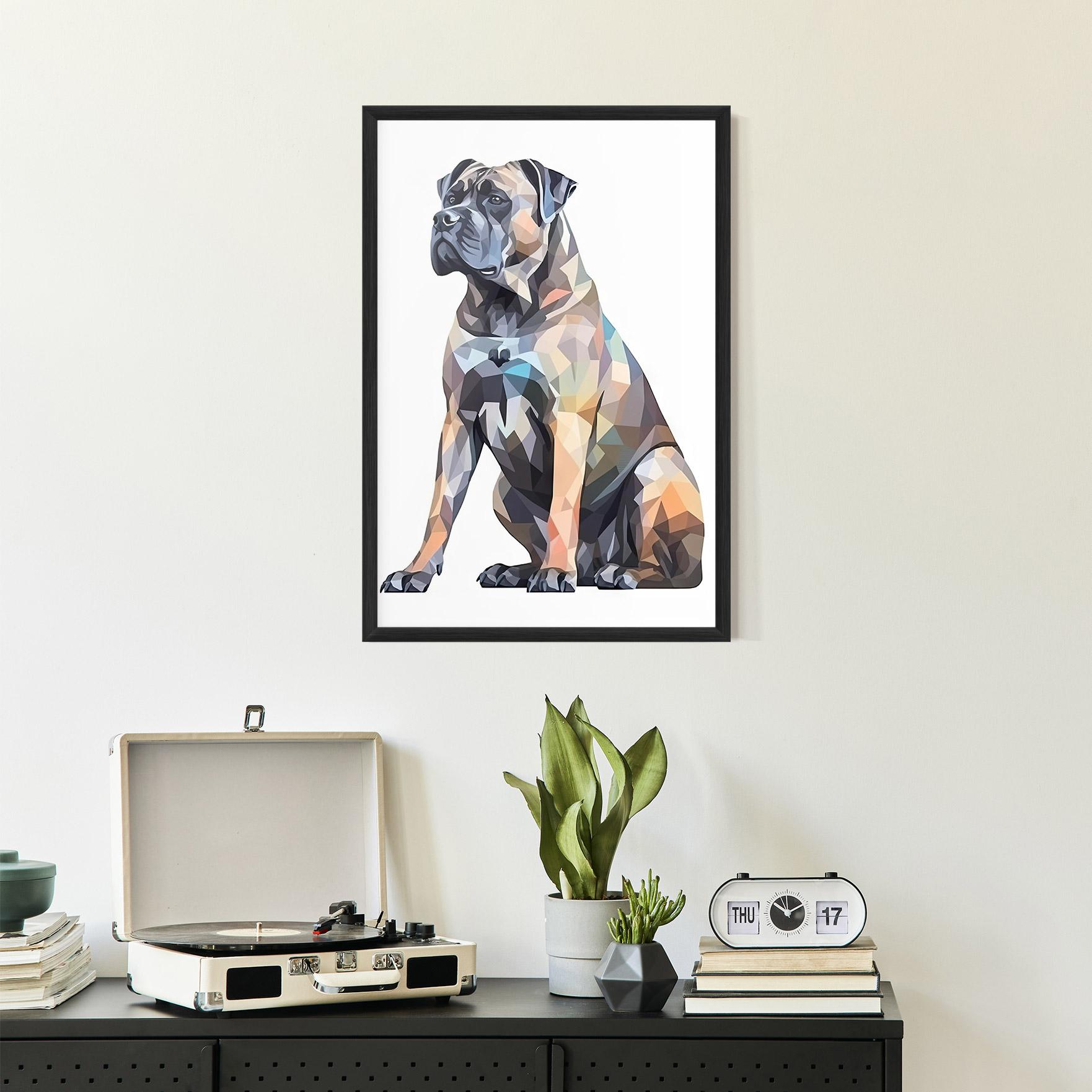 Plakat w Ramie Watercolor Cane Corso mockup 2
