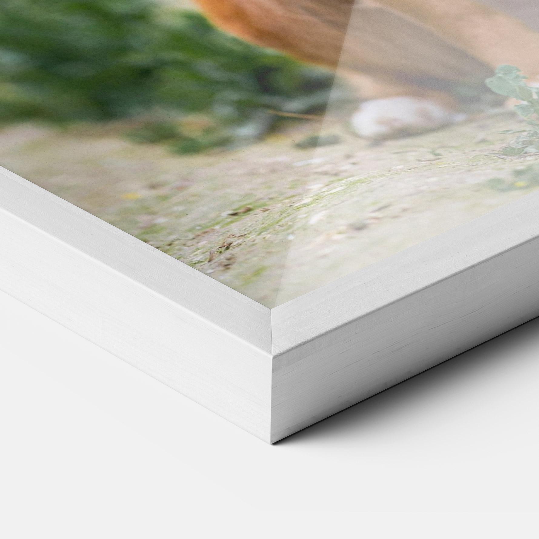 Plakat w Ramie Dog Yellow Flowers mockup 3