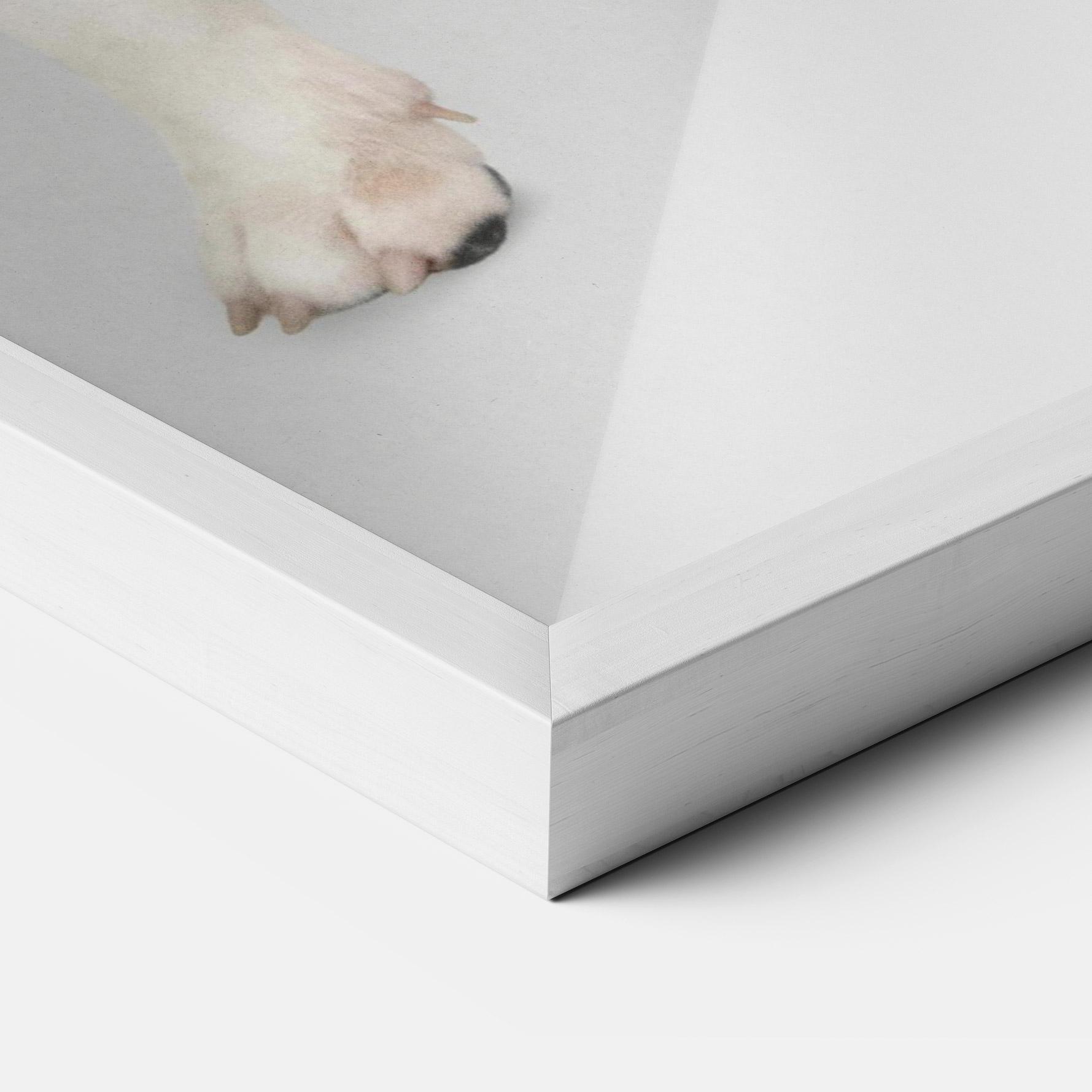 Plakat w Ramie Happy White Dog mockup 3