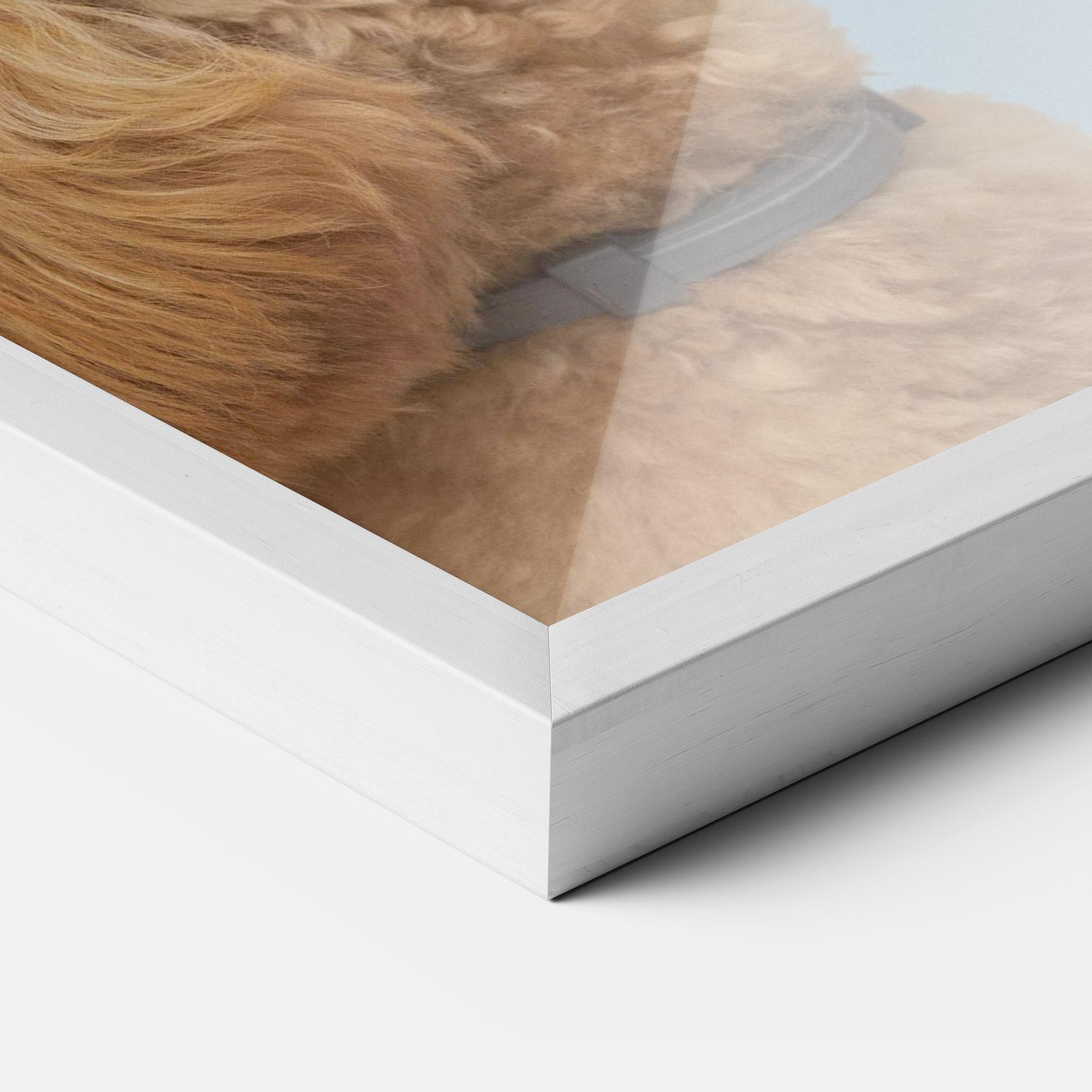 Plakat w Ramie Yellow Cute Dog mockup 3