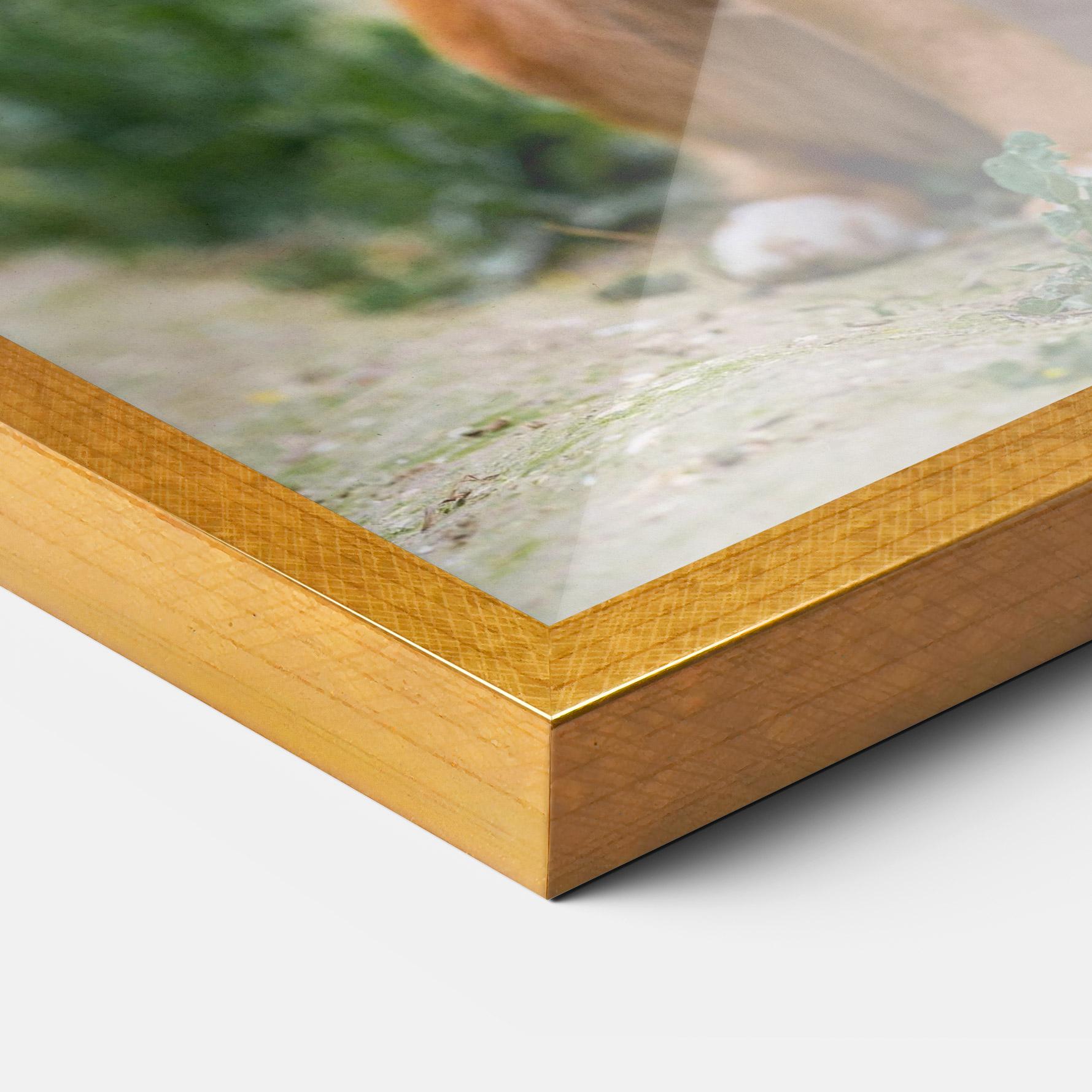 Plakat w Ramie Dog Yellow Flowers mockup 3