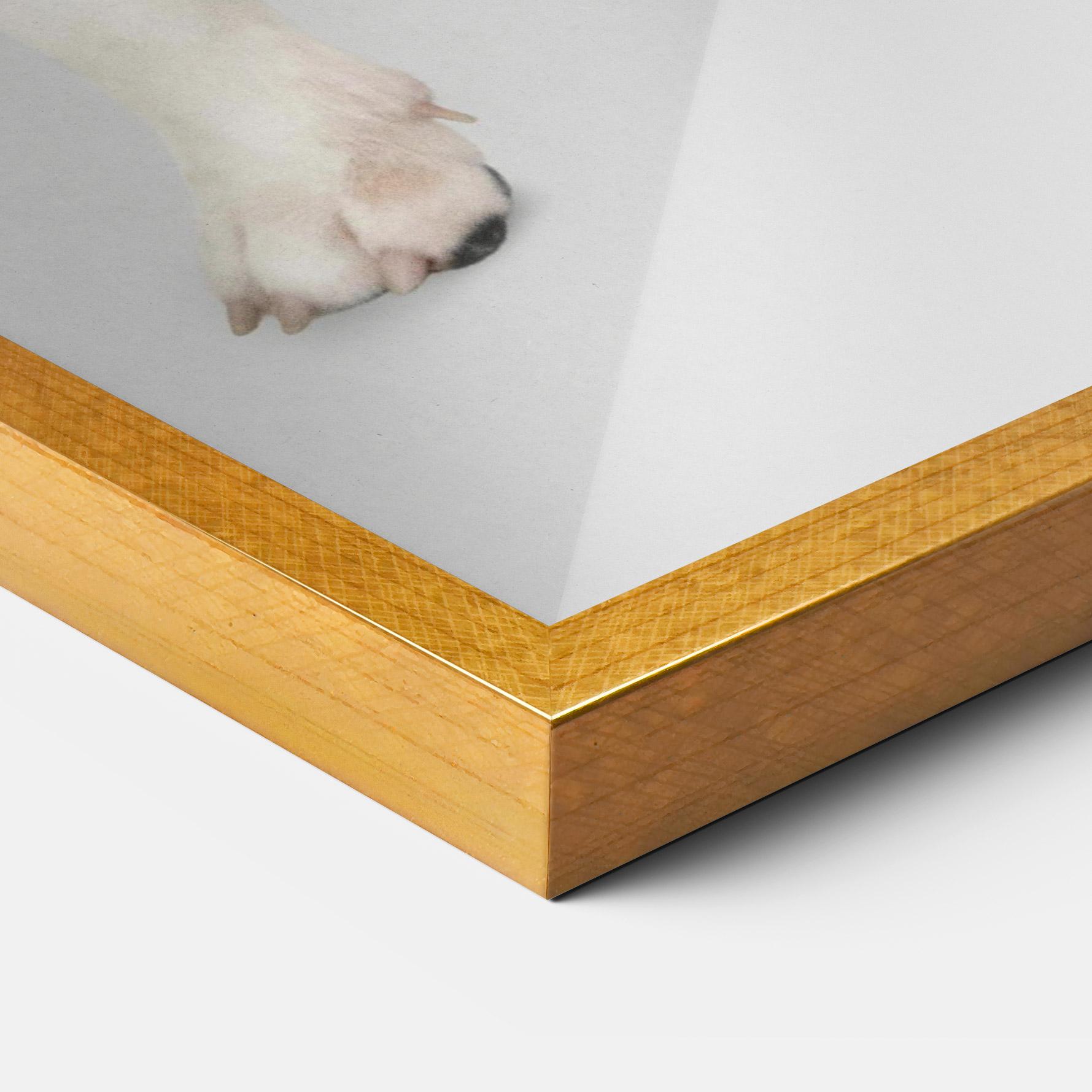 Plakat w Ramie Happy White Dog mockup 3