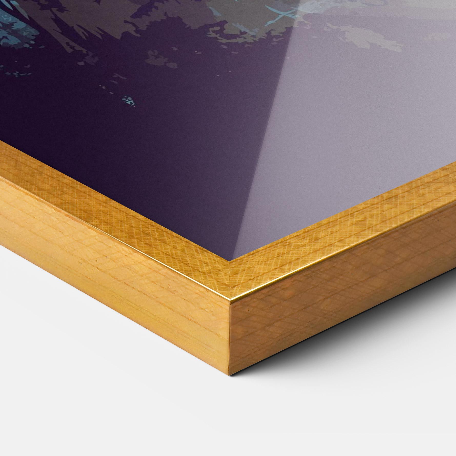 Plakat w Ramie Sunset Dog mockup 3