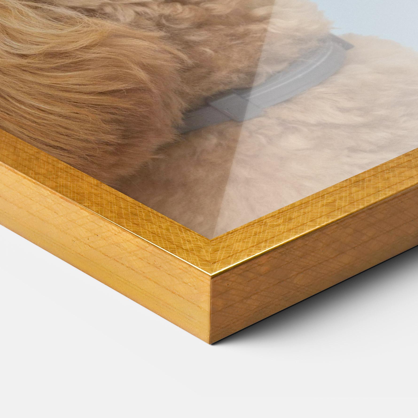 Plakat w Ramie Yellow Cute Dog mockup 3