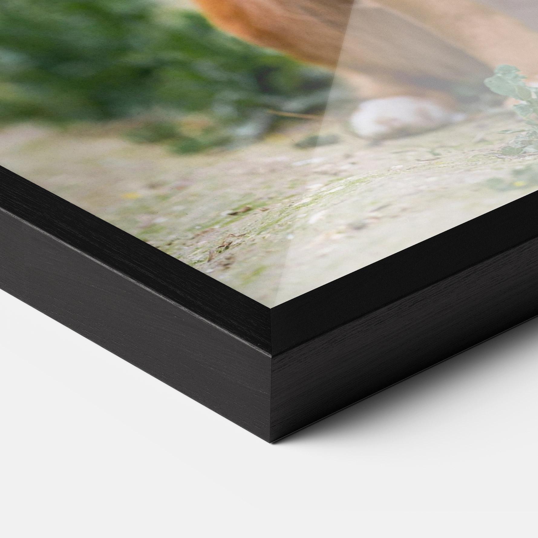 Plakat w Ramie Dog Yellow Flowers mockup 3