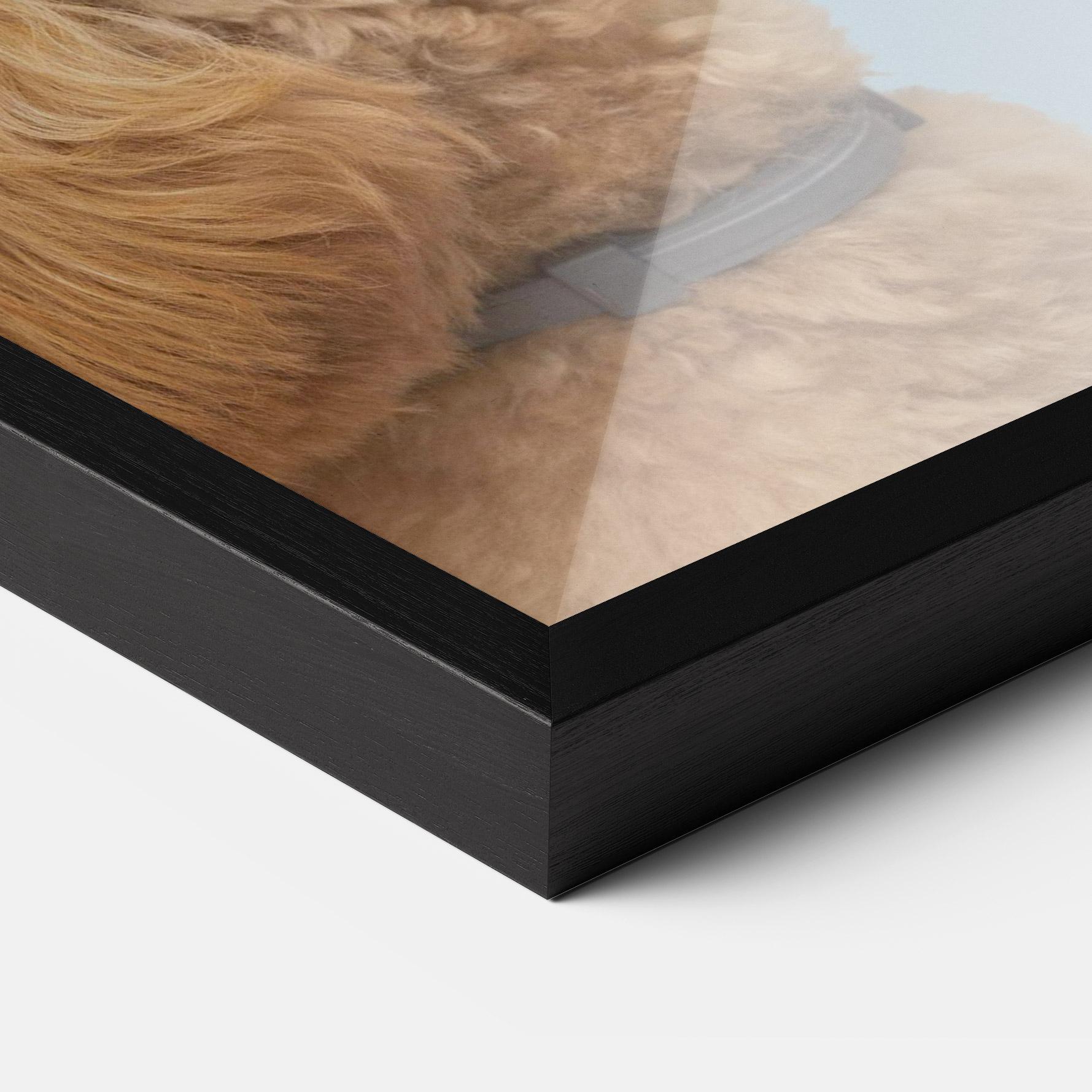 Plakat w Ramie Yellow Cute Dog mockup 3