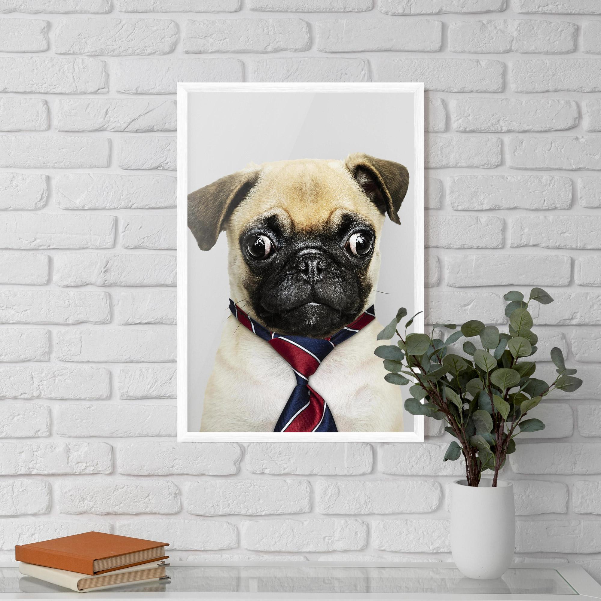 Plakat w Ramie Business Pug mockup 5