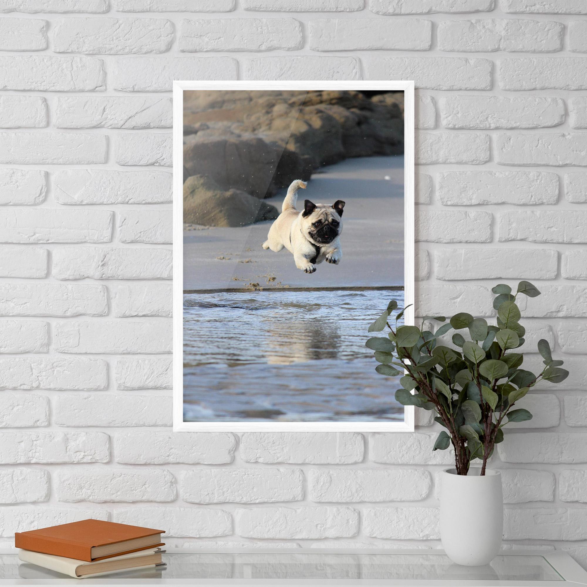 Plakat w Ramie Water Pug mockup 5